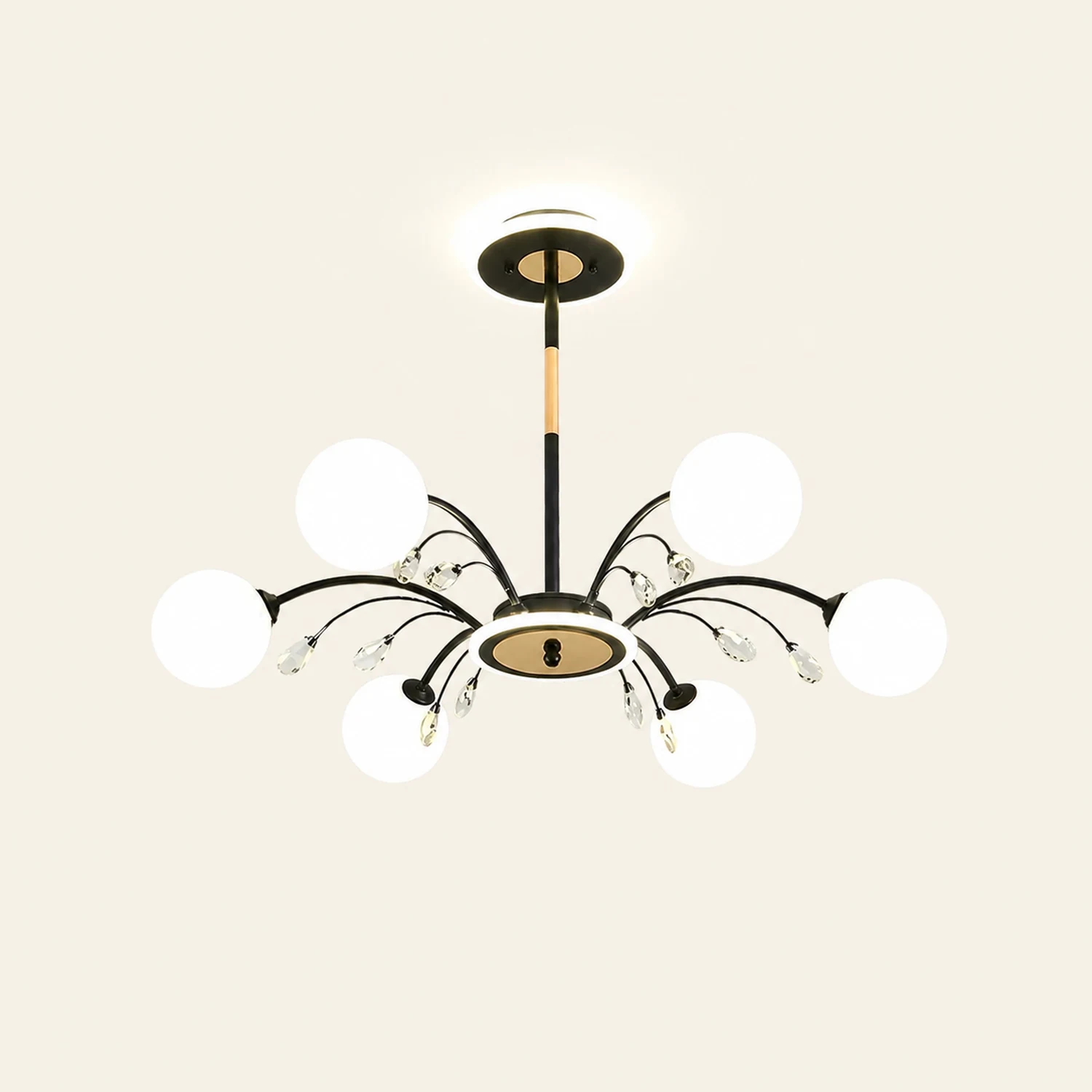 Luxurious Gold Glass Raindrop Chandeliers - Lumpaz