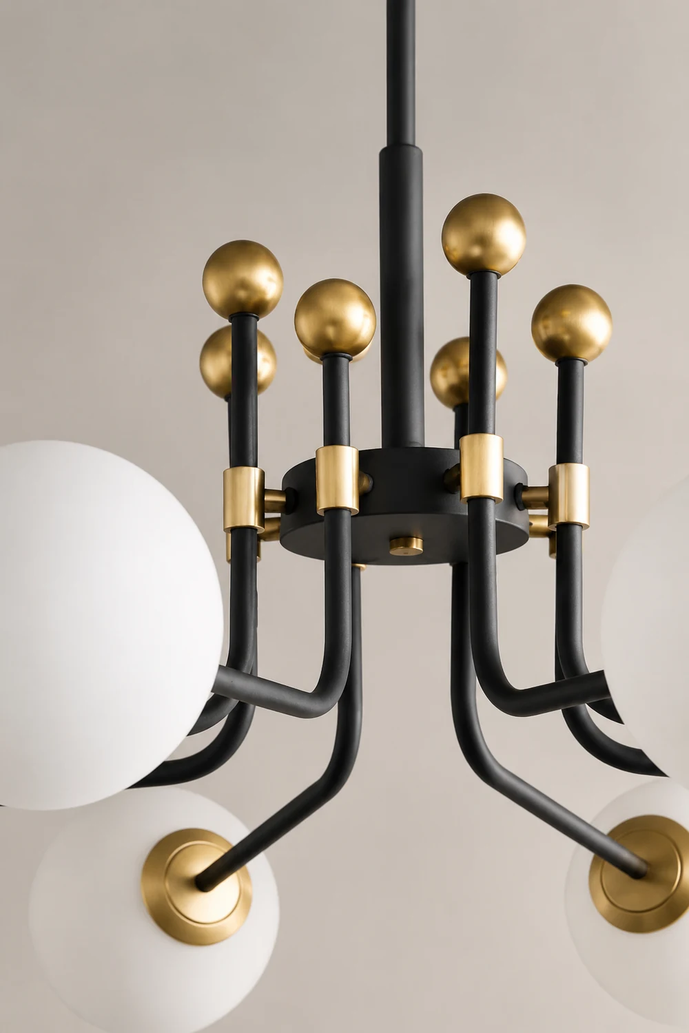 Black Gold Sputnik Chandelier Modern Pendant Light - Lumpaz