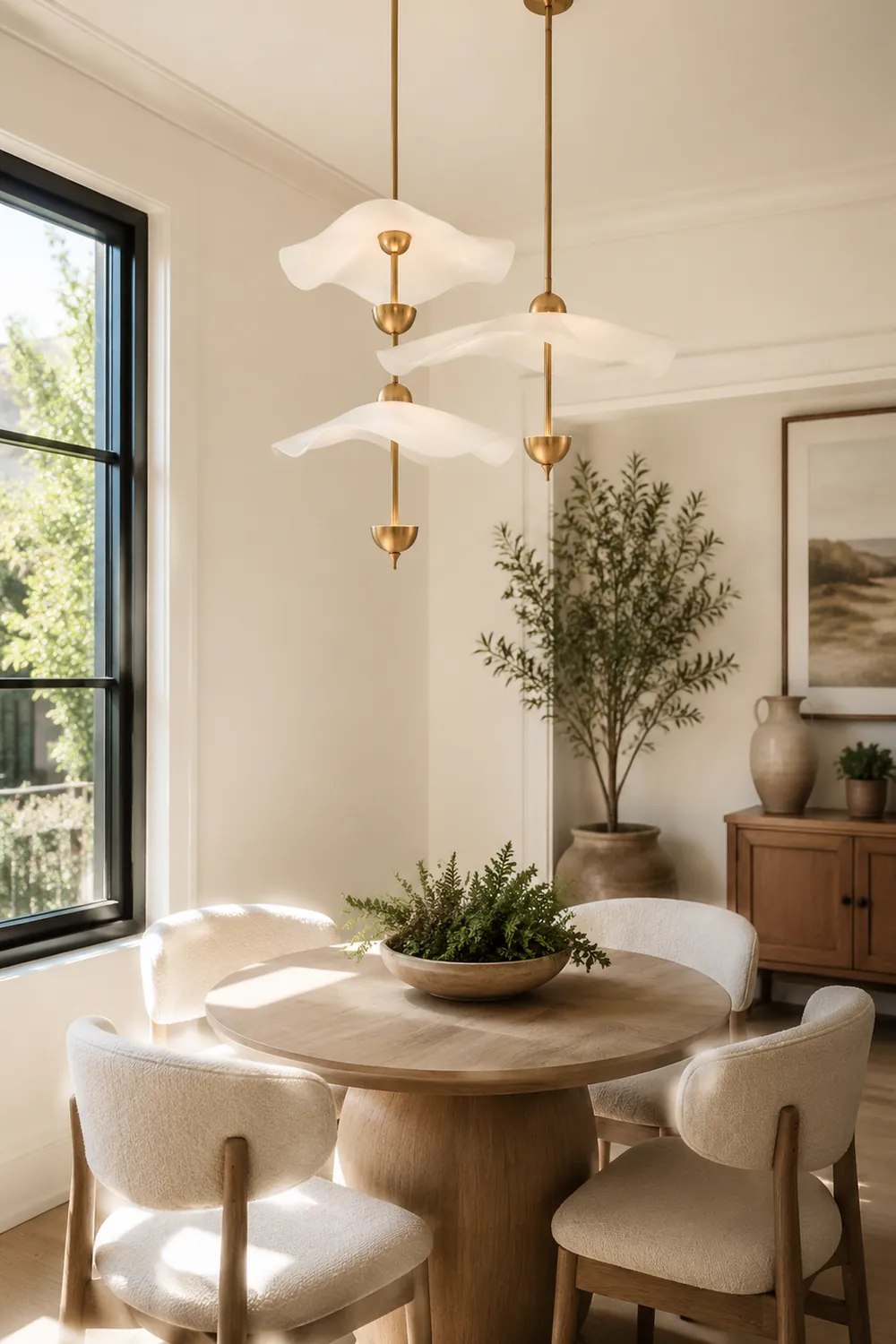 Art Deco Gold Metal Lotus Led Light Fixtures Chandeliers - Lumpaz