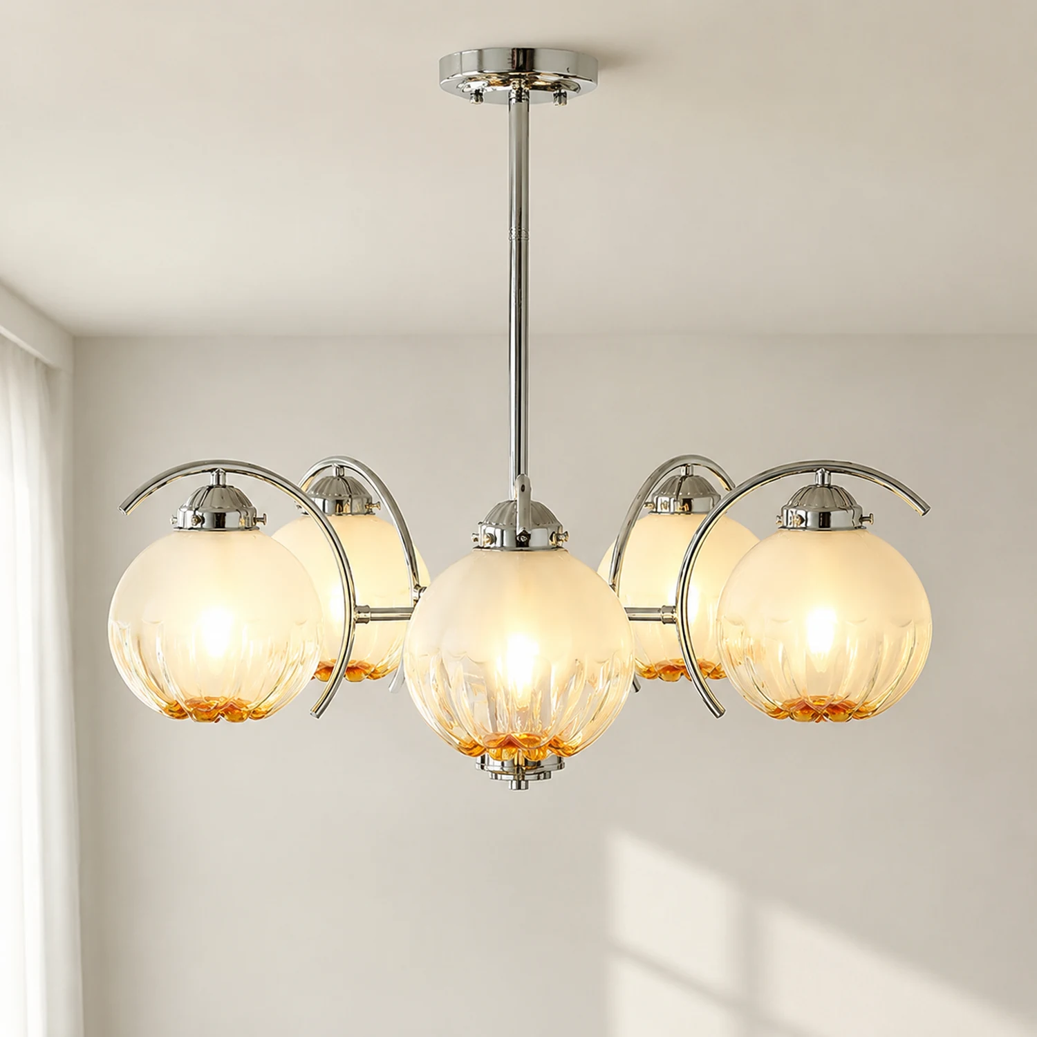 Modern Classic Flower Shape Glass Chandelier - Lumpaz