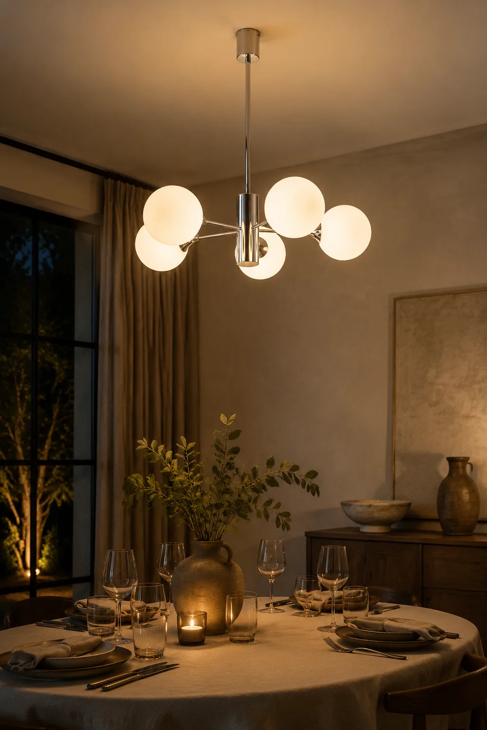Simple Dimmable Sputnik Globe Chandelier - Lumpaz