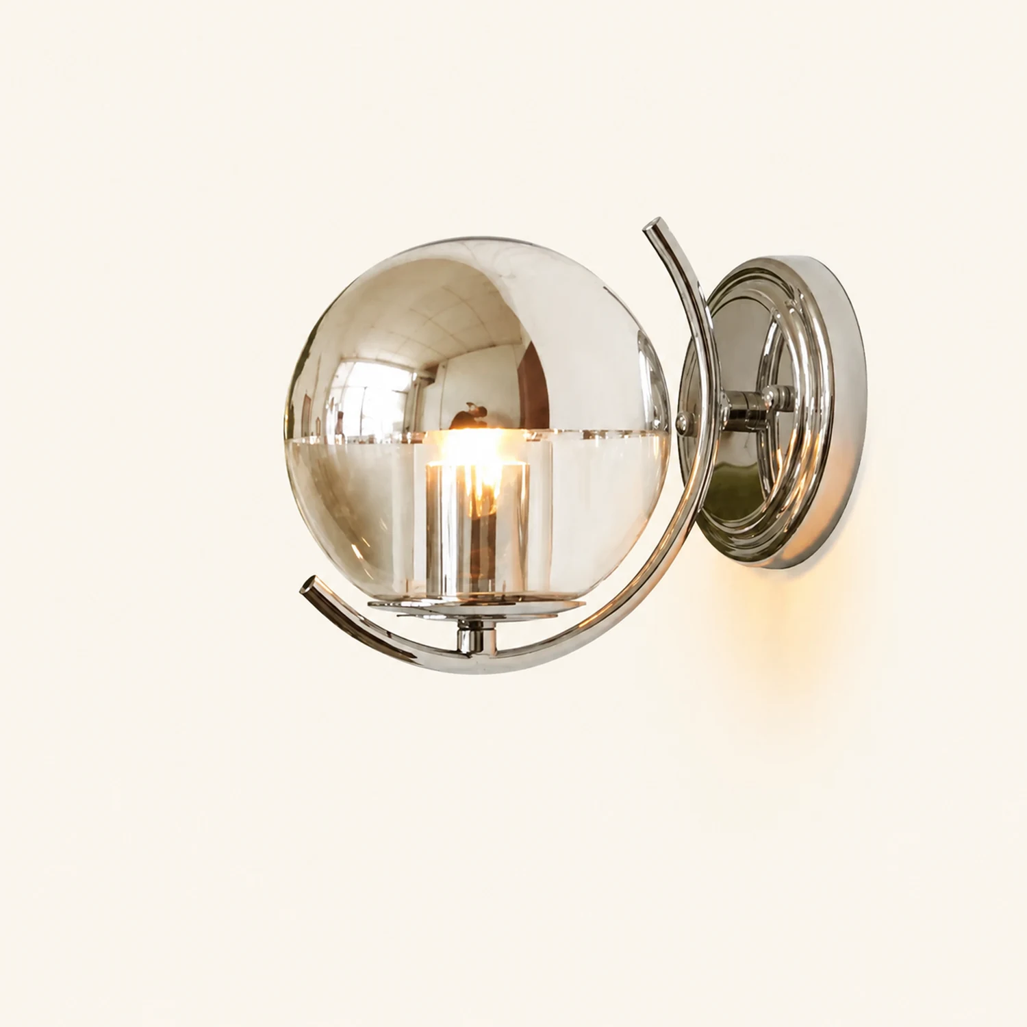 Modern Silver Glass Space Ball Chandelier - Lumpaz