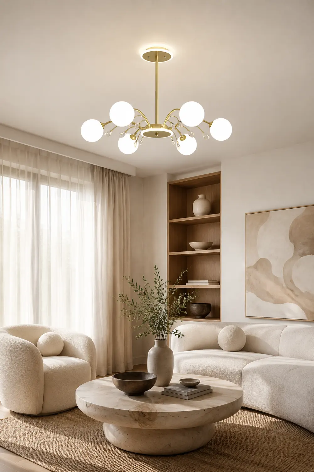 Luxurious Gold Glass Raindrop Chandeliers - Lumpaz