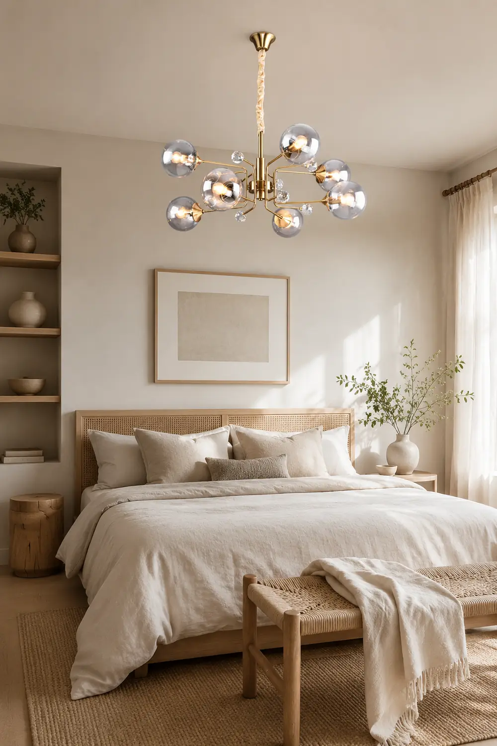 Gold Glass Modern LED chandelier - Lumpaz