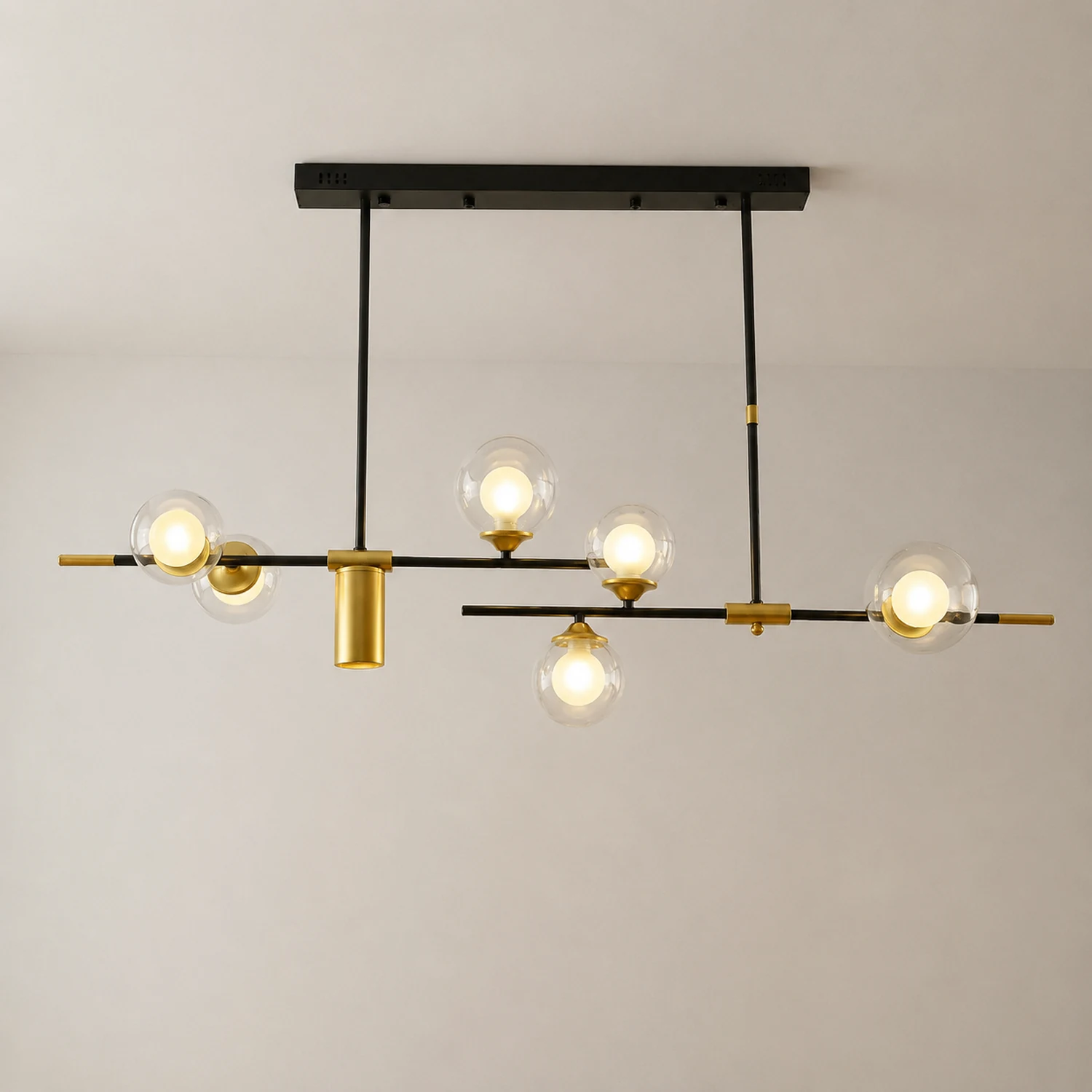 Brass Contemporary LED Chandelier Sputnik Chandelier 7-Light - Lumpaz