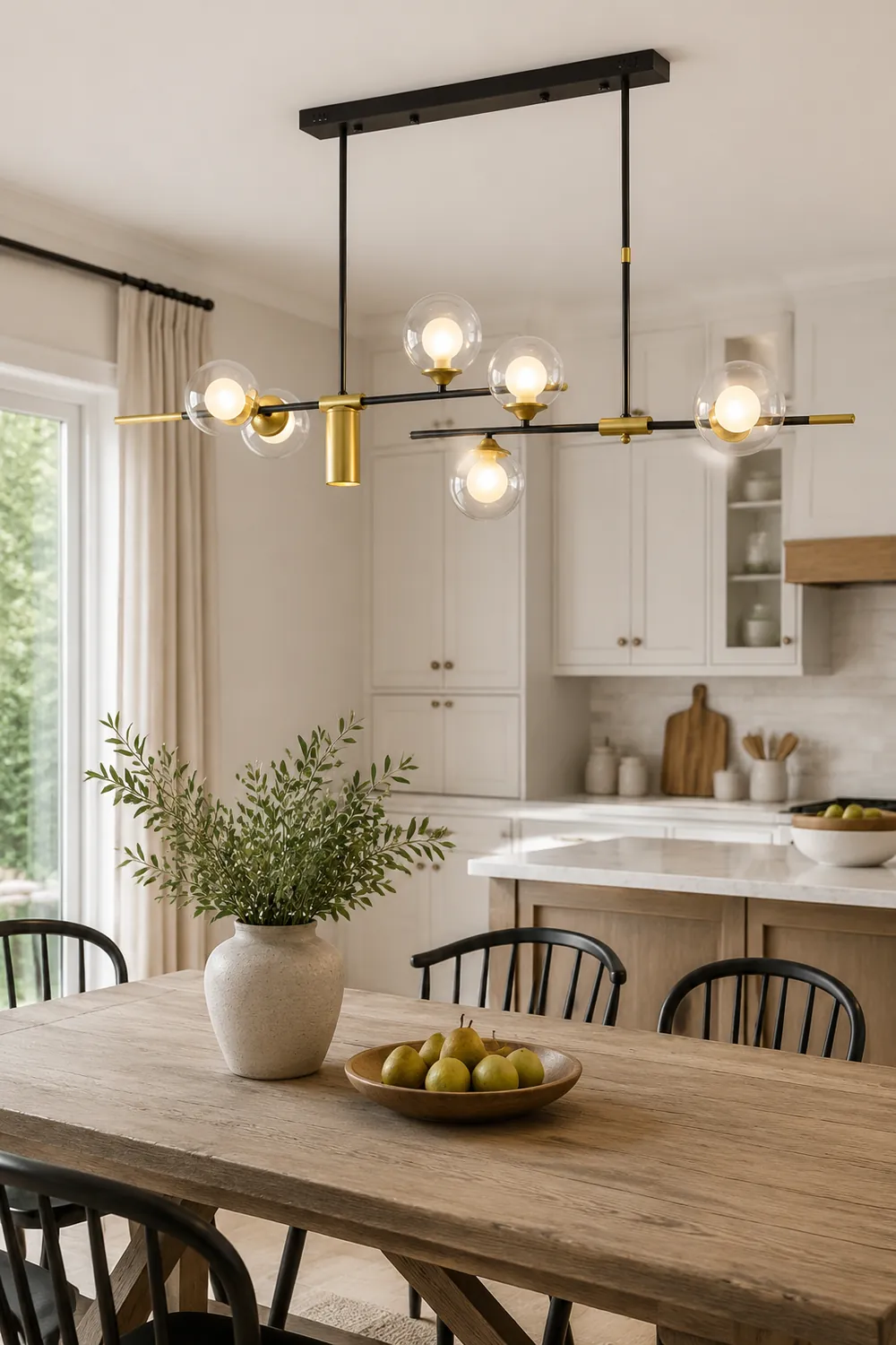 Brass Contemporary LED Chandelier Sputnik Chandelier 7-Light - Lumpaz