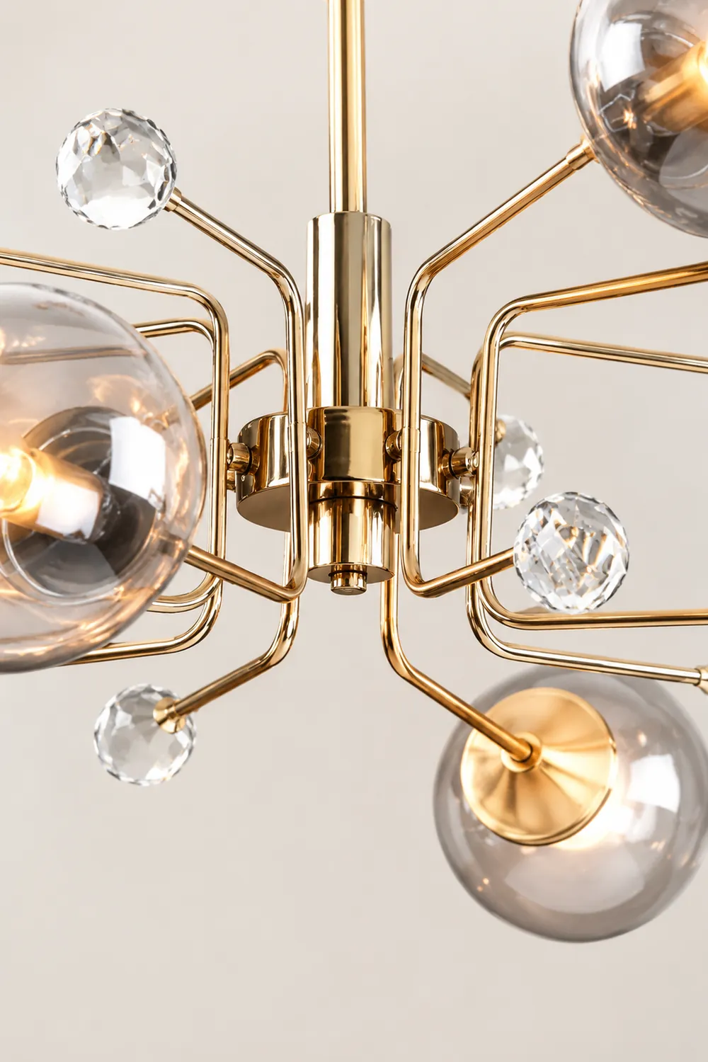 Gold Glass Modern LED chandelier - Lumpaz