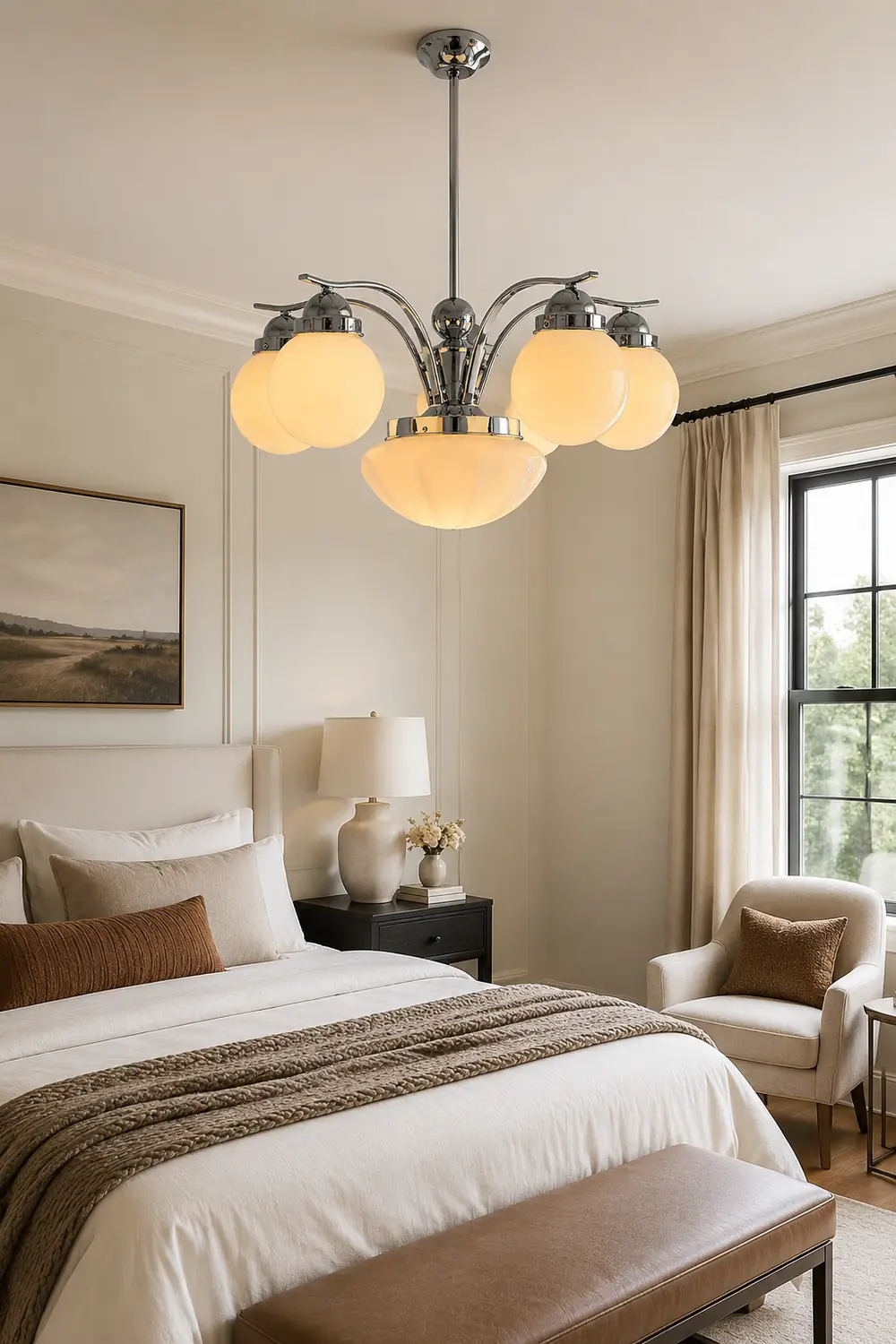 Vintage Ryttenberg Glass Chandelier - Lumpaz
