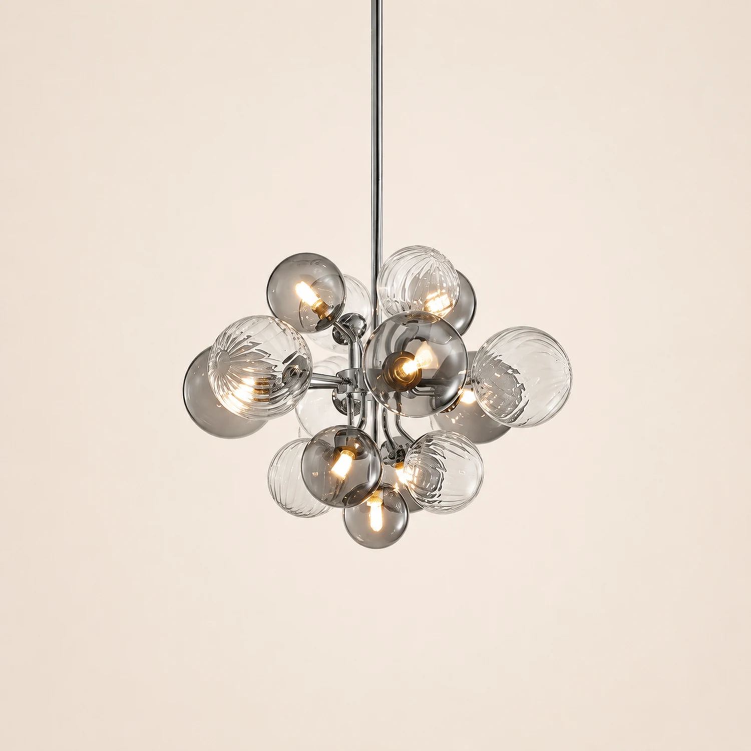 Contemporary Designer Cluster Bubble Glass Chandelier - Lumpaz