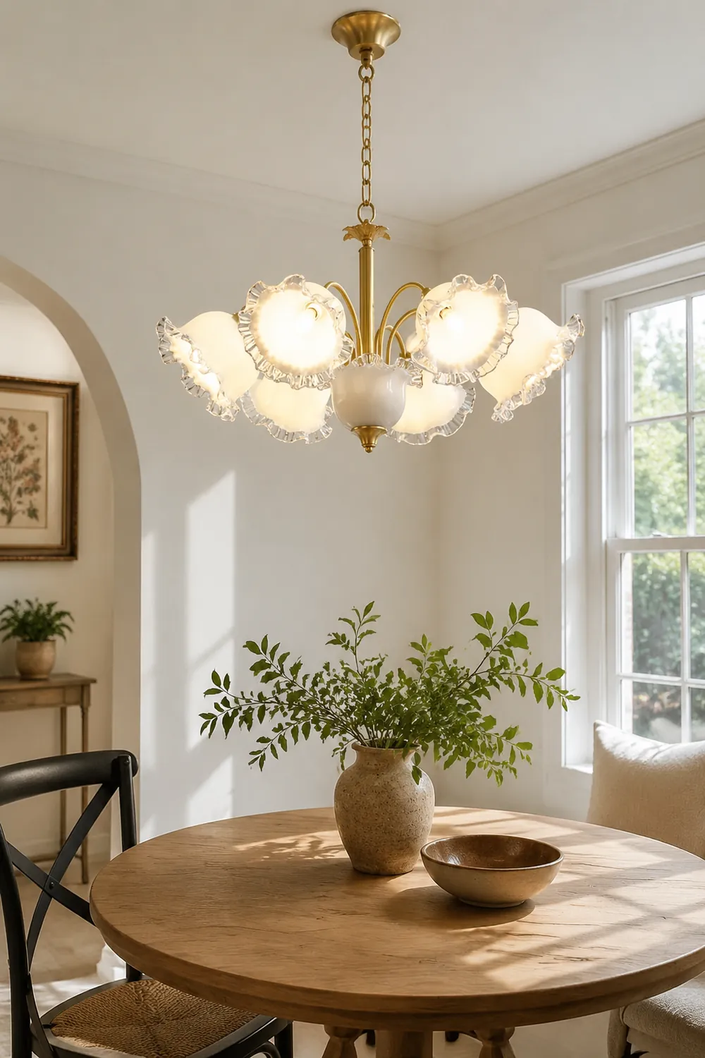 Large Flower Shape Copper Ceiling Chandelier - Lumpaz