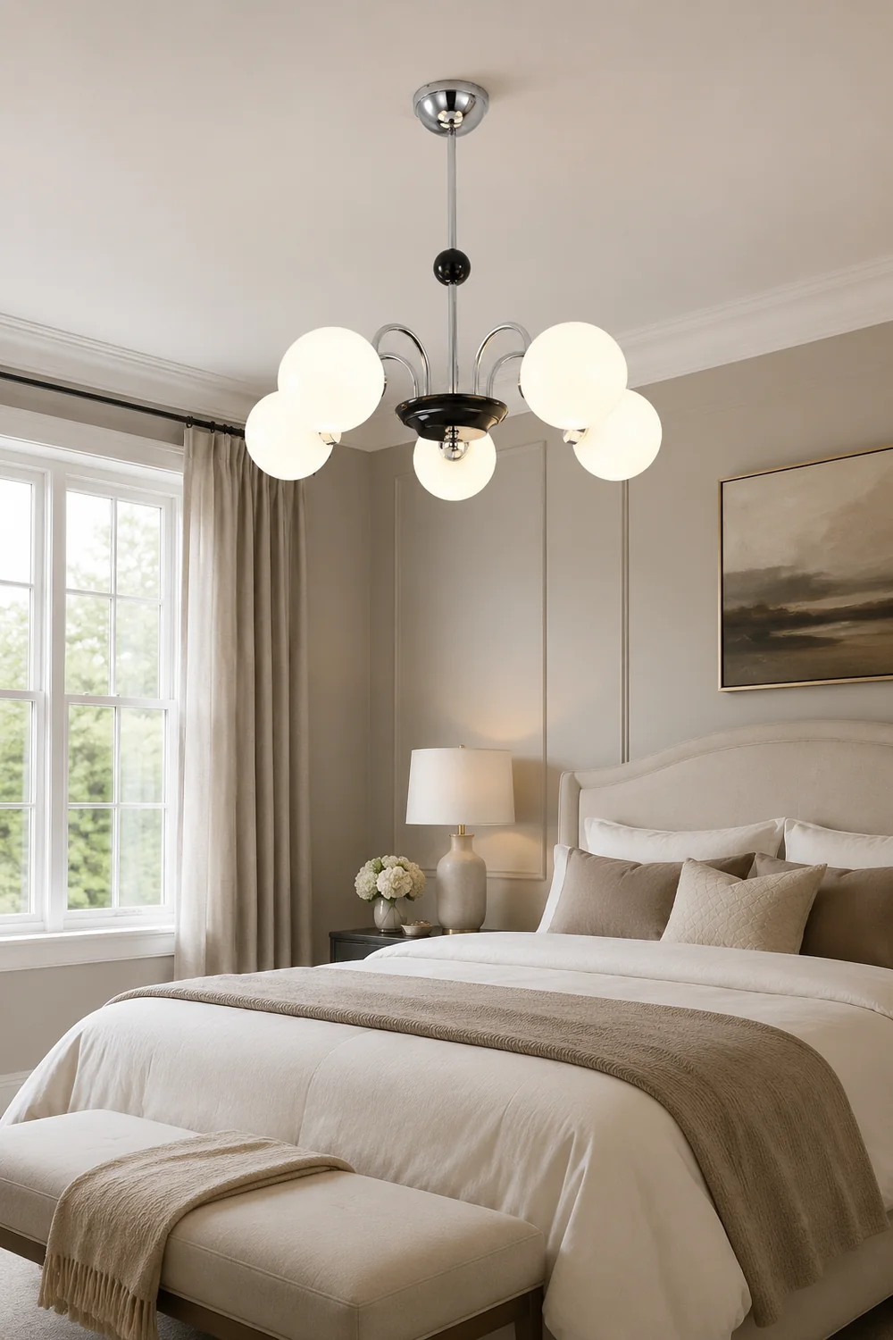 Chrome Chandelier Living Room Lighting Nordic Glass Chandelier - Lumpaz