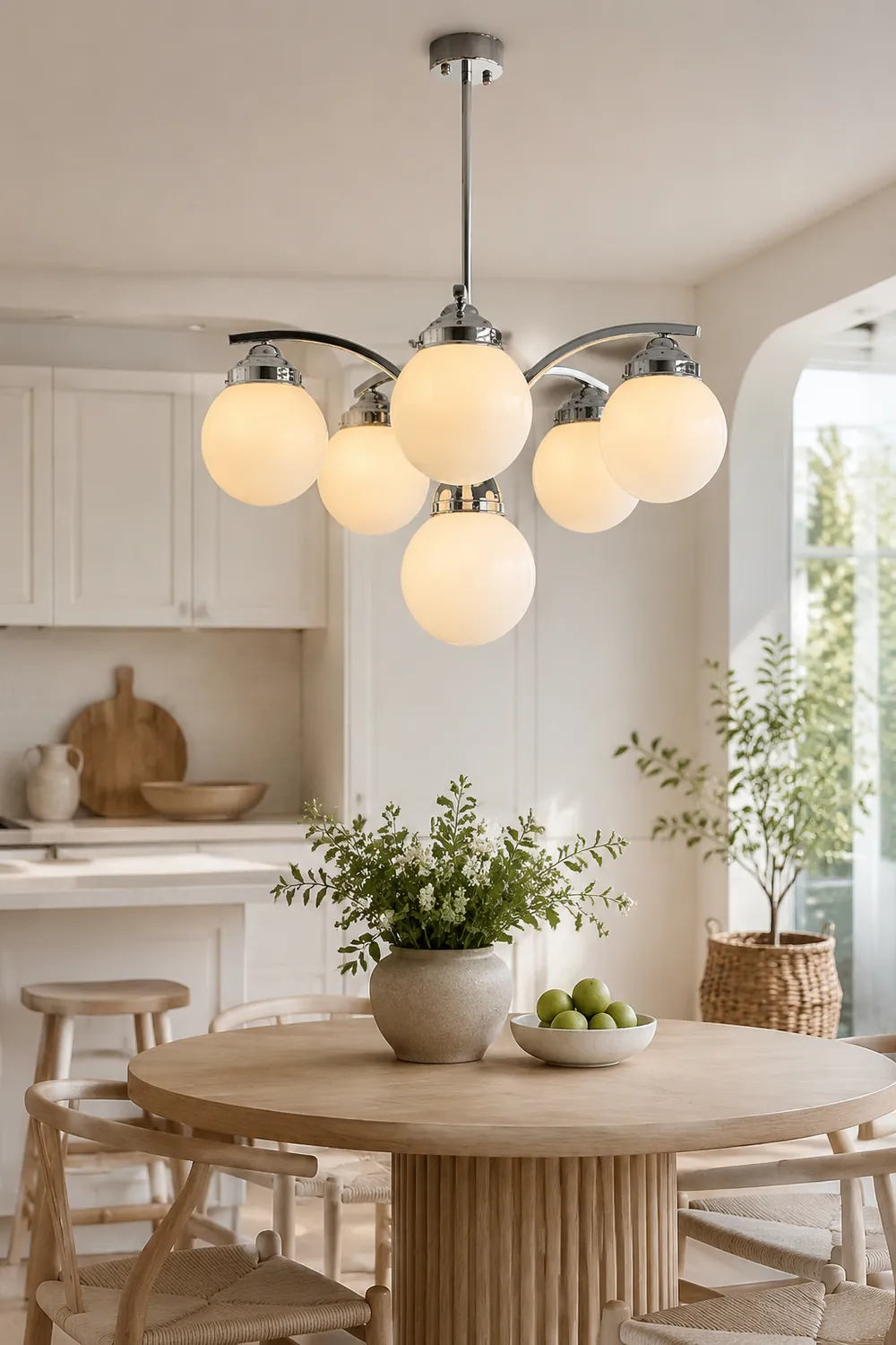 Retro Salamanca Round Glass Chandelier Lights - Lumpaz