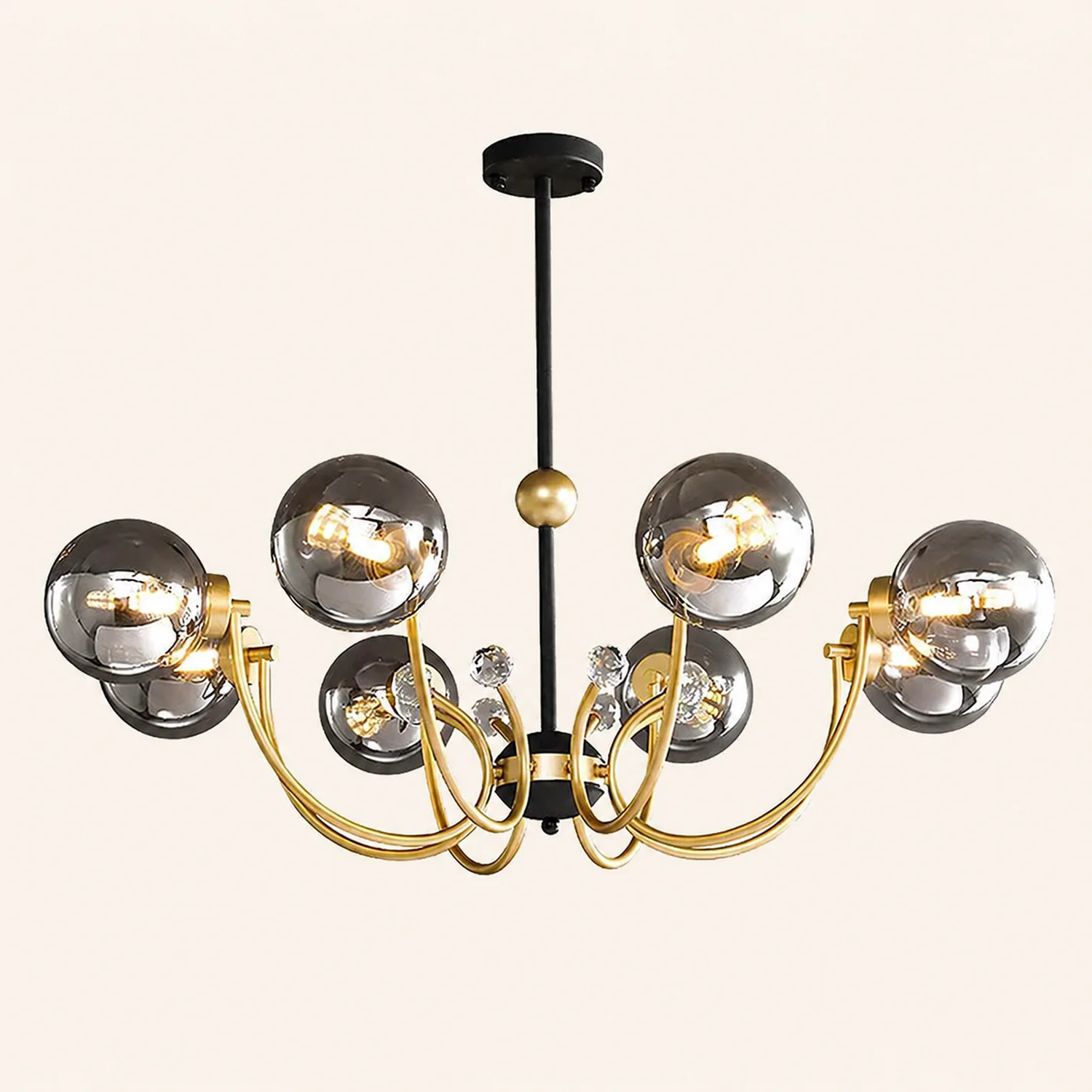 Black Adjustable Sputnik Chandeliers - Lumpaz