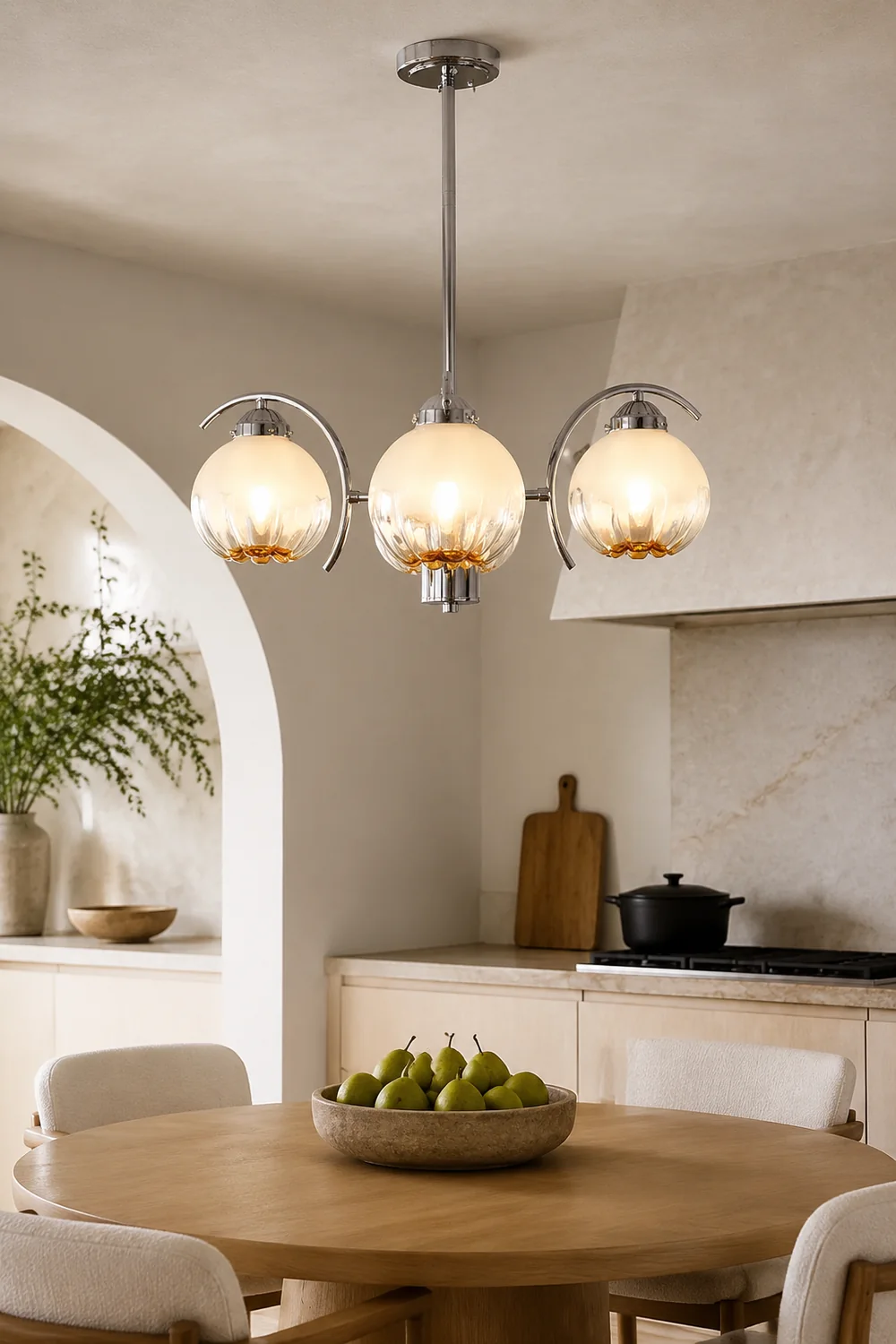 Modern Classic Flower Shape Glass Chandelier - Lumpaz