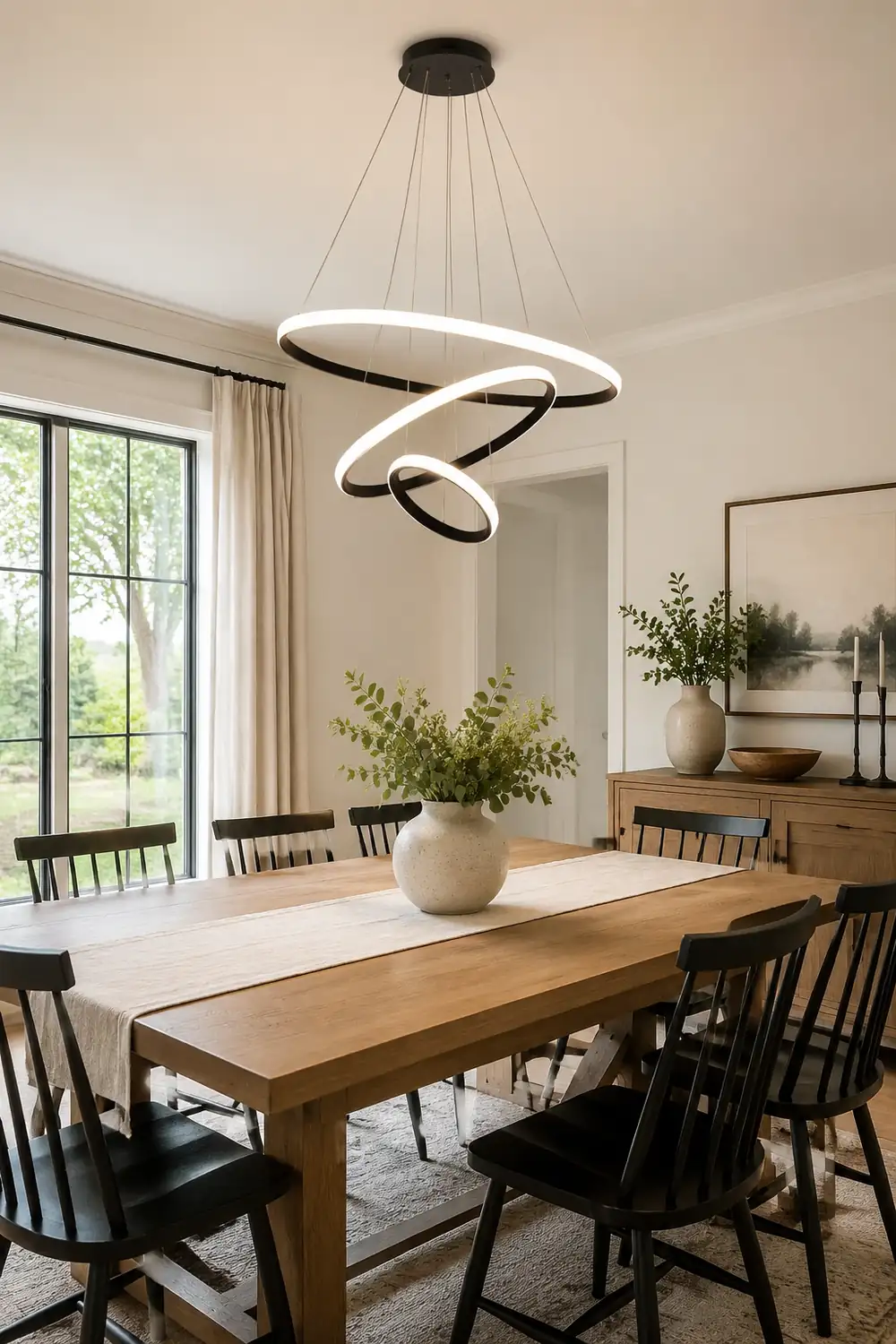 LED Ring Pendant Light Suspended Hanging Ring Chandelier - Lumpaz