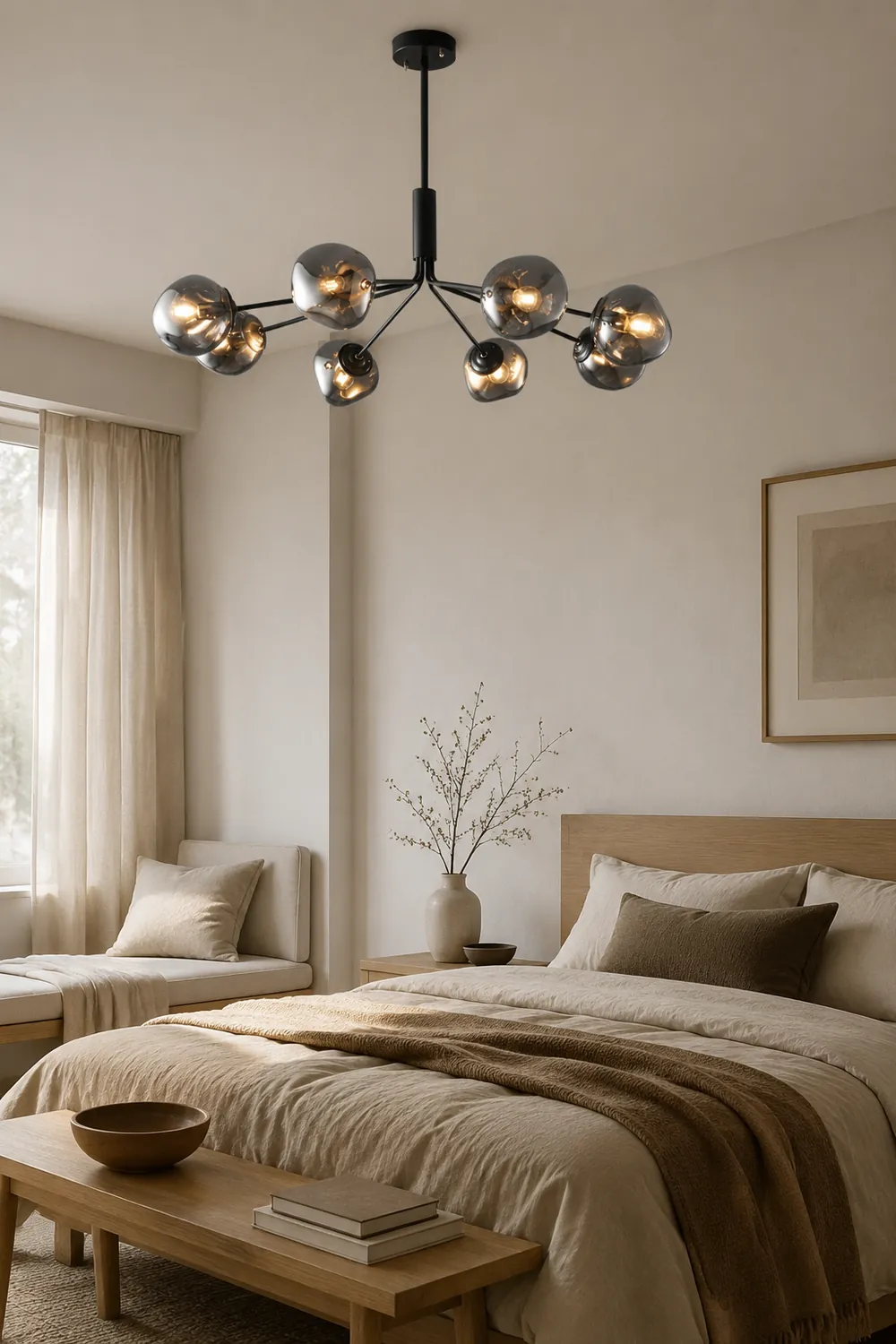 Modern Molecular Lava Glass Living Room Chandelier - Lumpaz