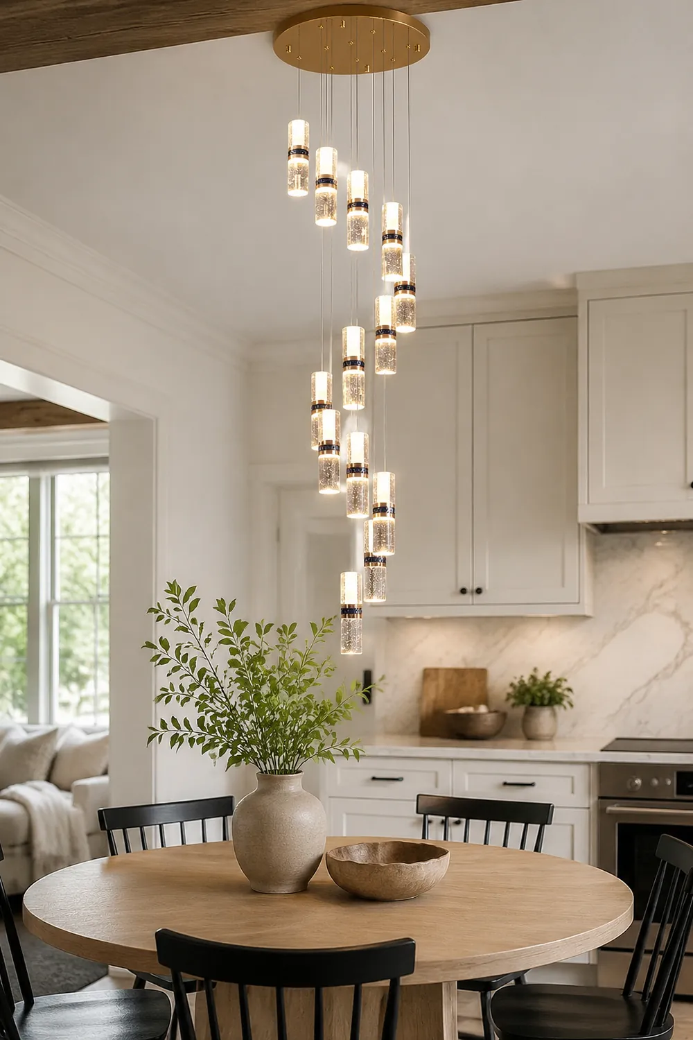 Luxury Crystal Staircase Long Chandelier - Lumpaz