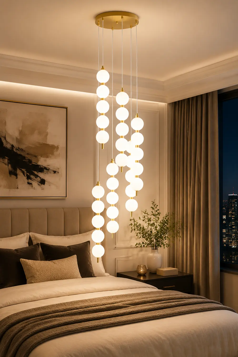 Contemporary LED White Ball Pendant Light - Lumpaz