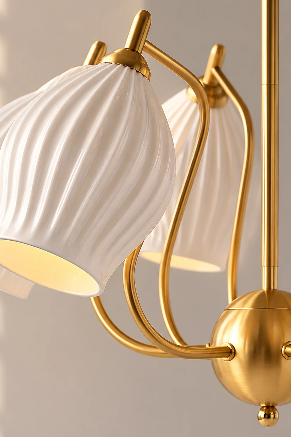 Modern Ceramics Flower shaped Warm Chandelier - Lumpaz