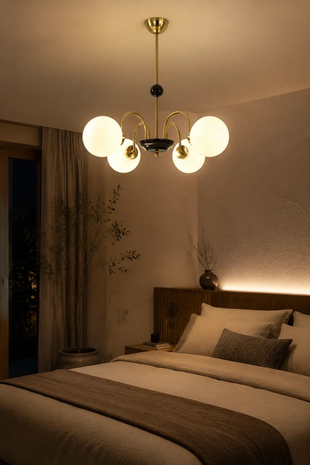 Chrome Chandelier Living Room Lighting Nordic Glass Chandelier - Lumpaz