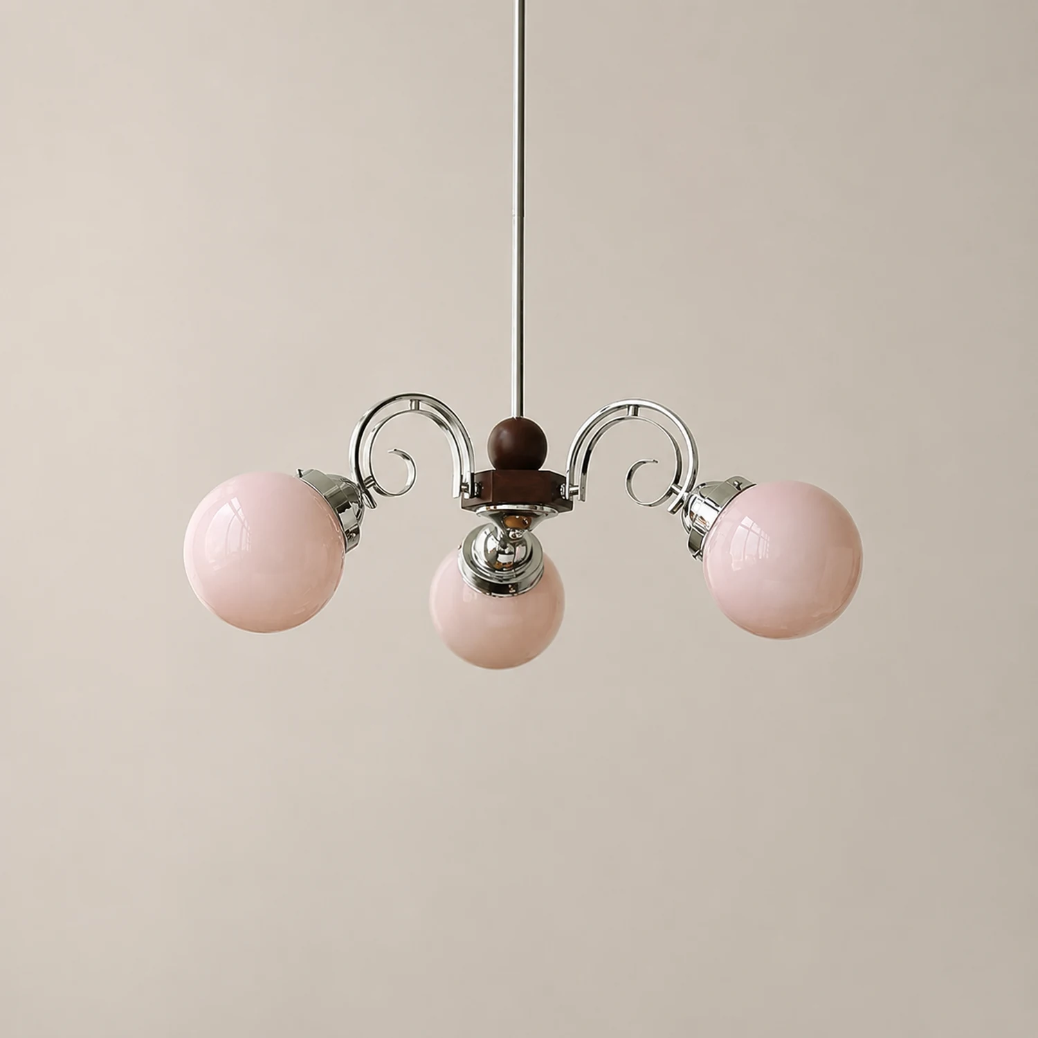 Vintage Kotter Cream Glass Chandelier - Lumpaz