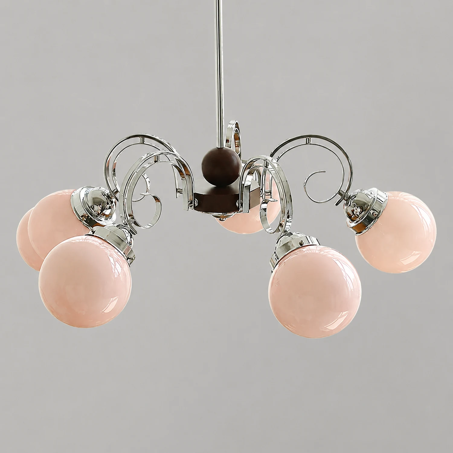 Vintage Kotter Cream Glass Chandelier - Lumpaz