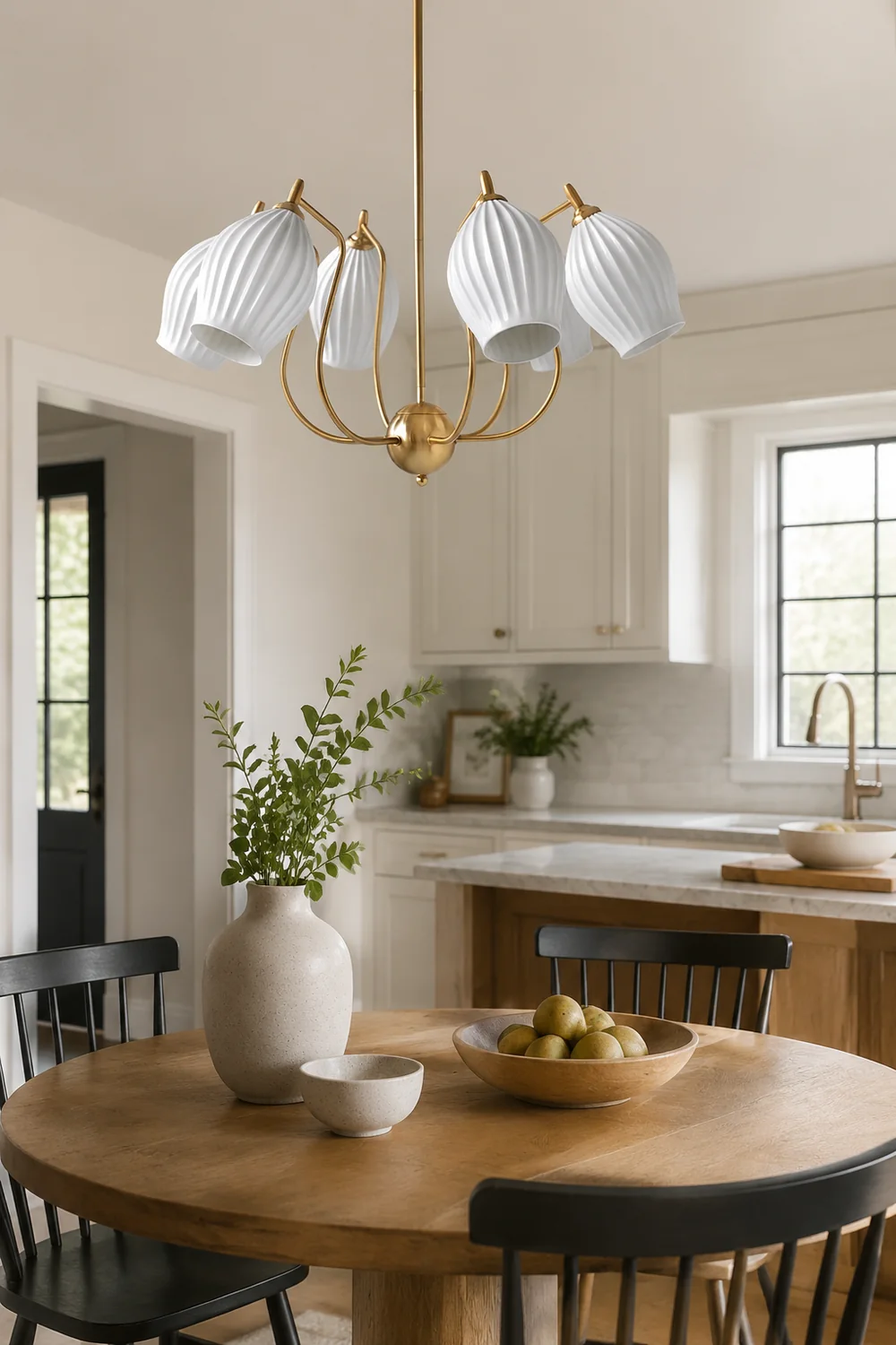 Modern Ceramics Flower shaped Warm Chandelier - Lumpaz