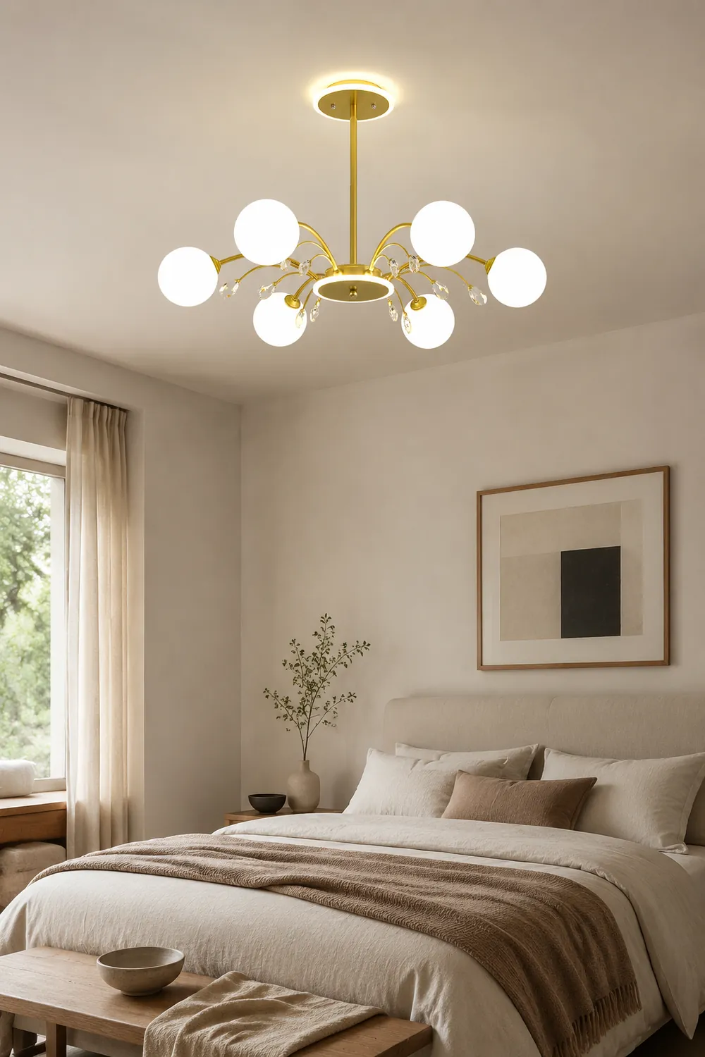 Luxurious Gold Glass Raindrop Chandeliers - Lumpaz