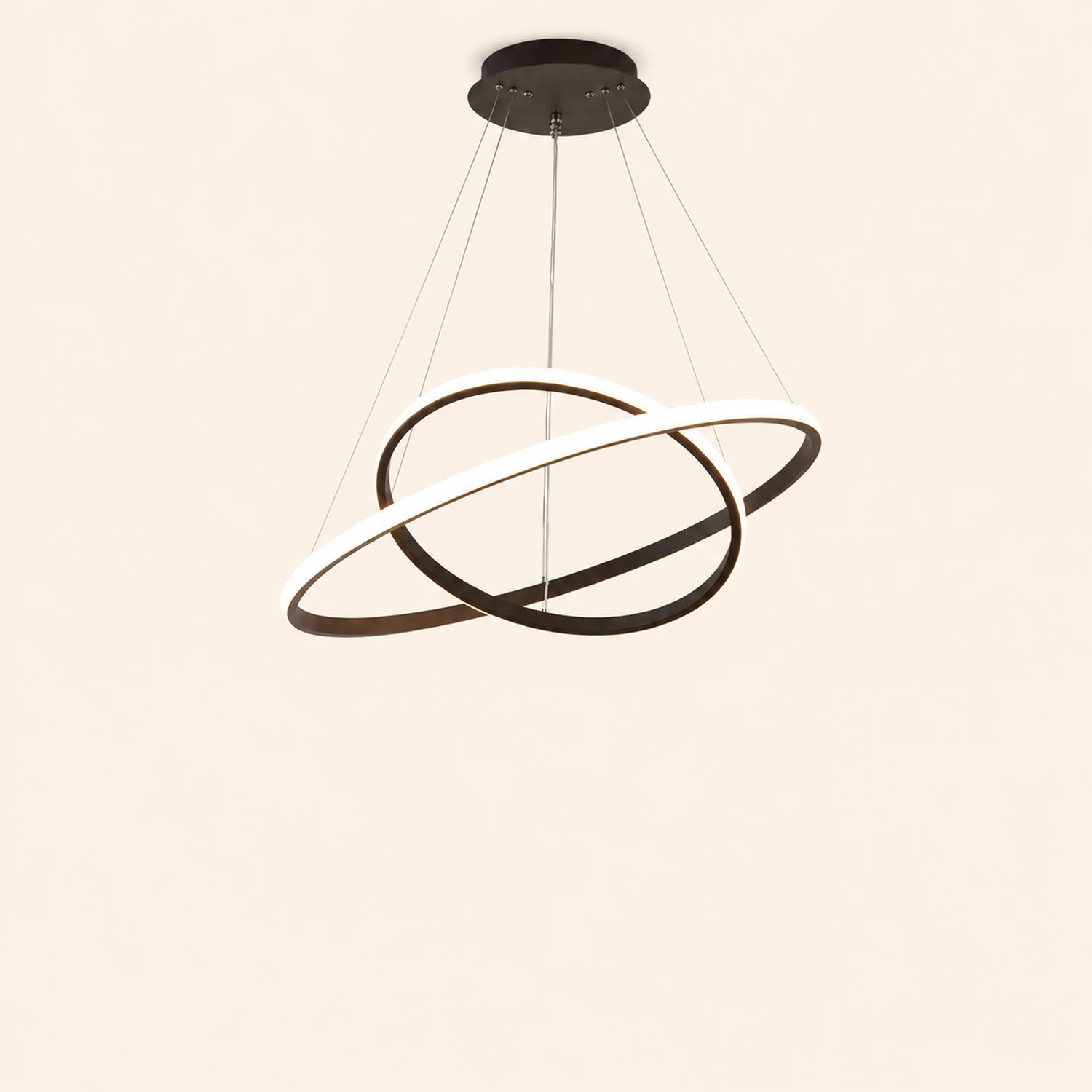 LED Ring Pendant Light Suspended Hanging Ring Chandelier - Lumpaz