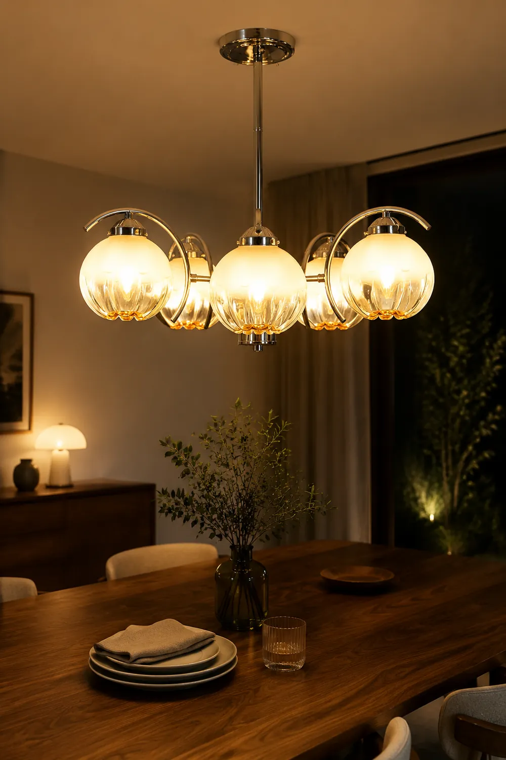 Modern Classic Flower Shape Glass Chandelier - Lumpaz