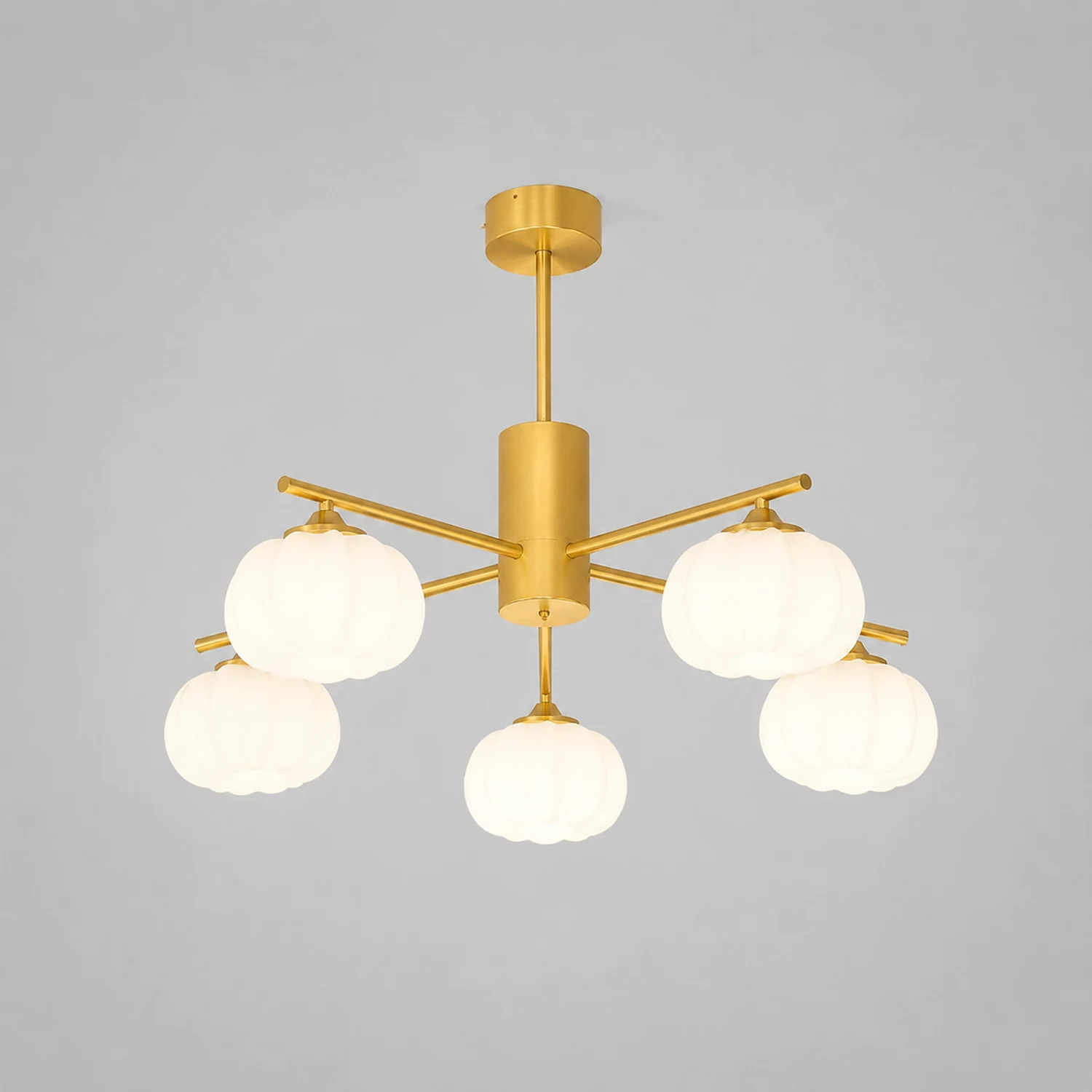 Cream Style Wooden Cotton Balls Chandelier For Living Room - Lumpaz