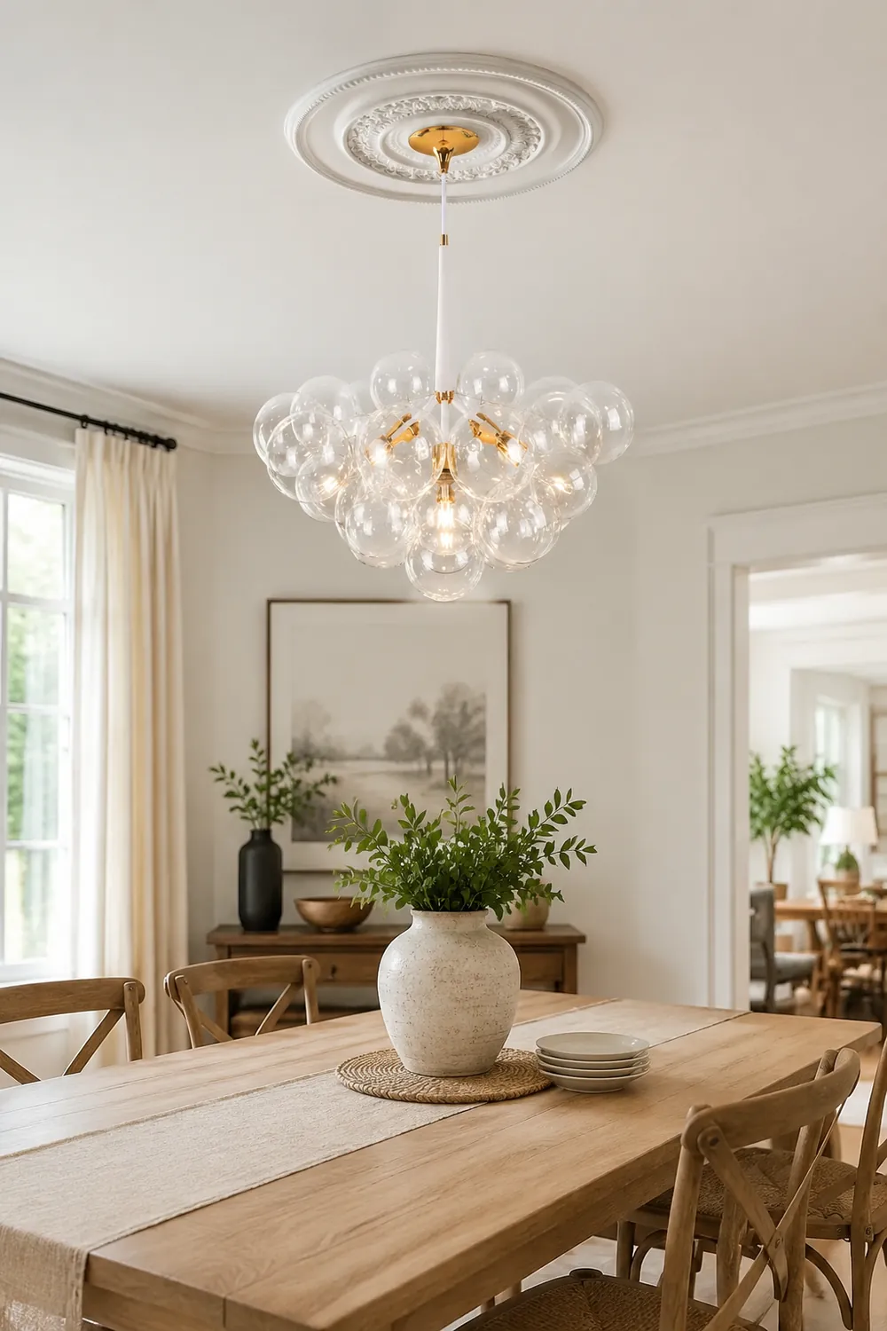 Large Glass Bubble Chandelier for Living Room - Lumpaz
