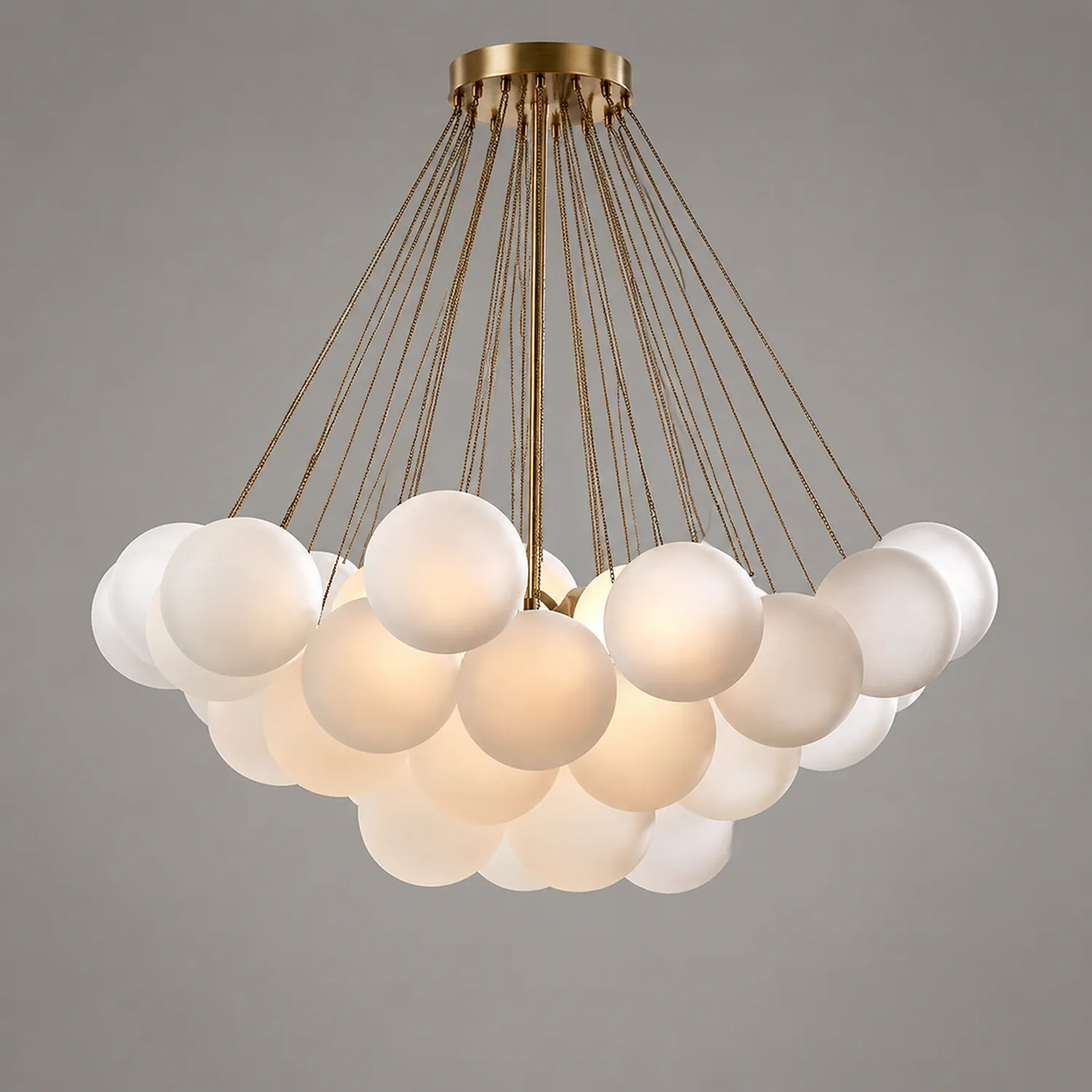 Bubble Chandelier Nordic Frosted Glass Ball Chandelier for Dining Room - Lumpaz