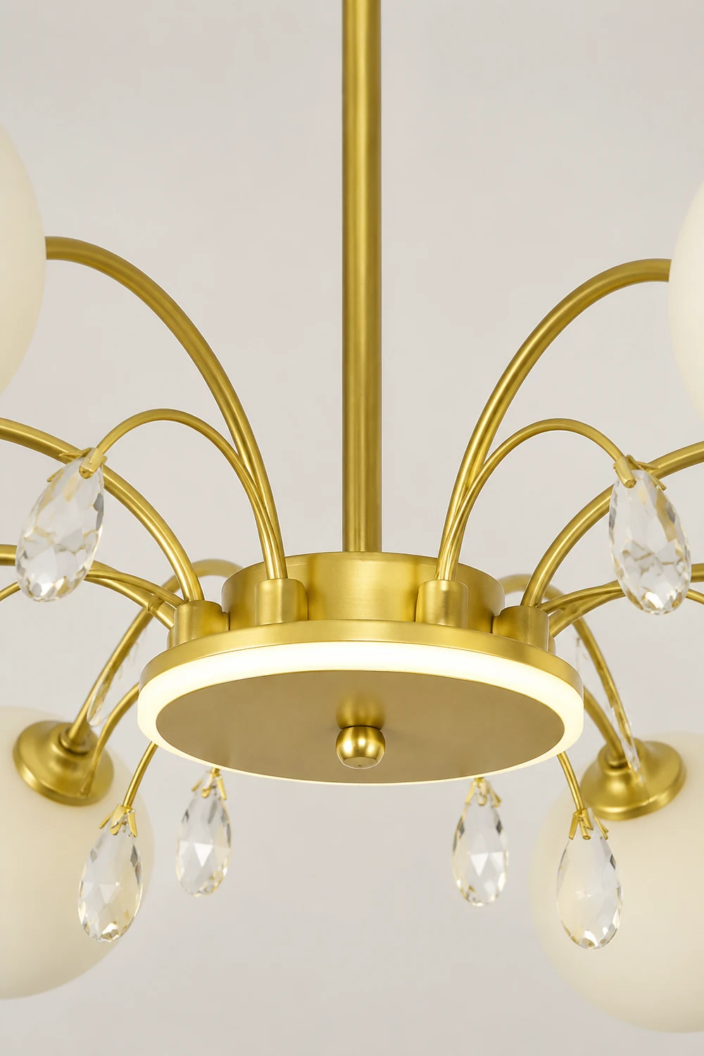 Luxurious Gold Glass Raindrop Chandeliers - Lumpaz