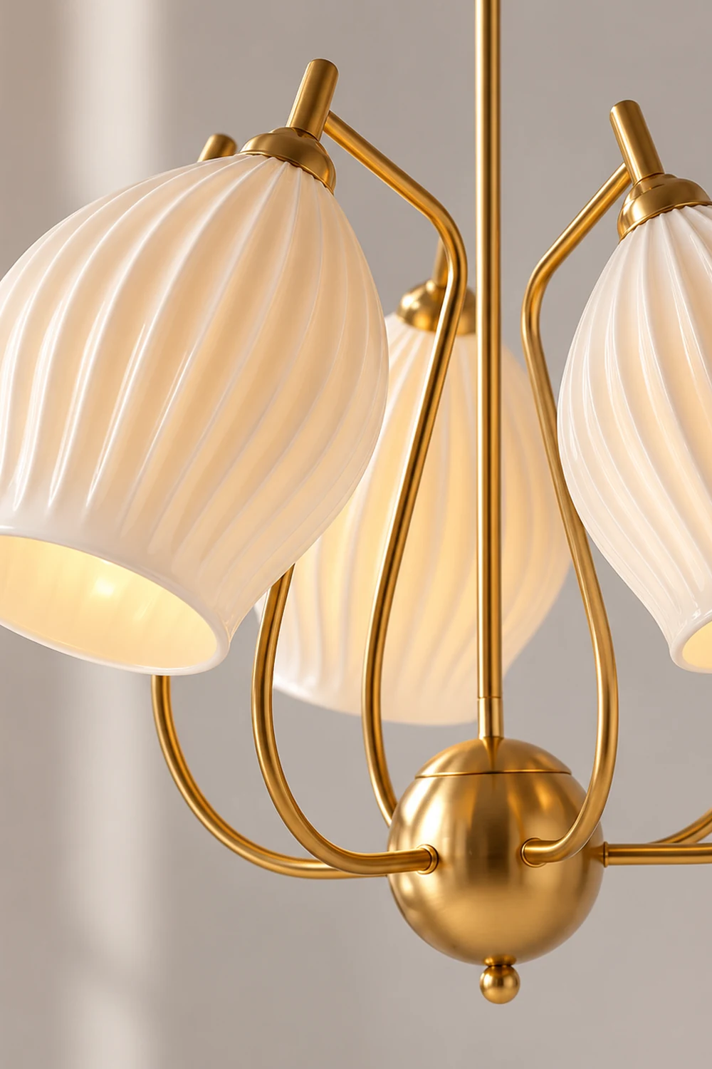 Modern Ceramics Flower shaped Warm Chandelier - Lumpaz