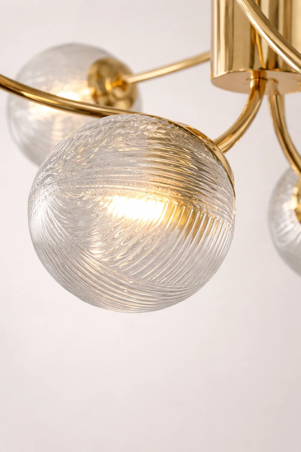 Modern Iron Glass Gold LED Pendant Farmhouse Ceiling Light - Lumpaz