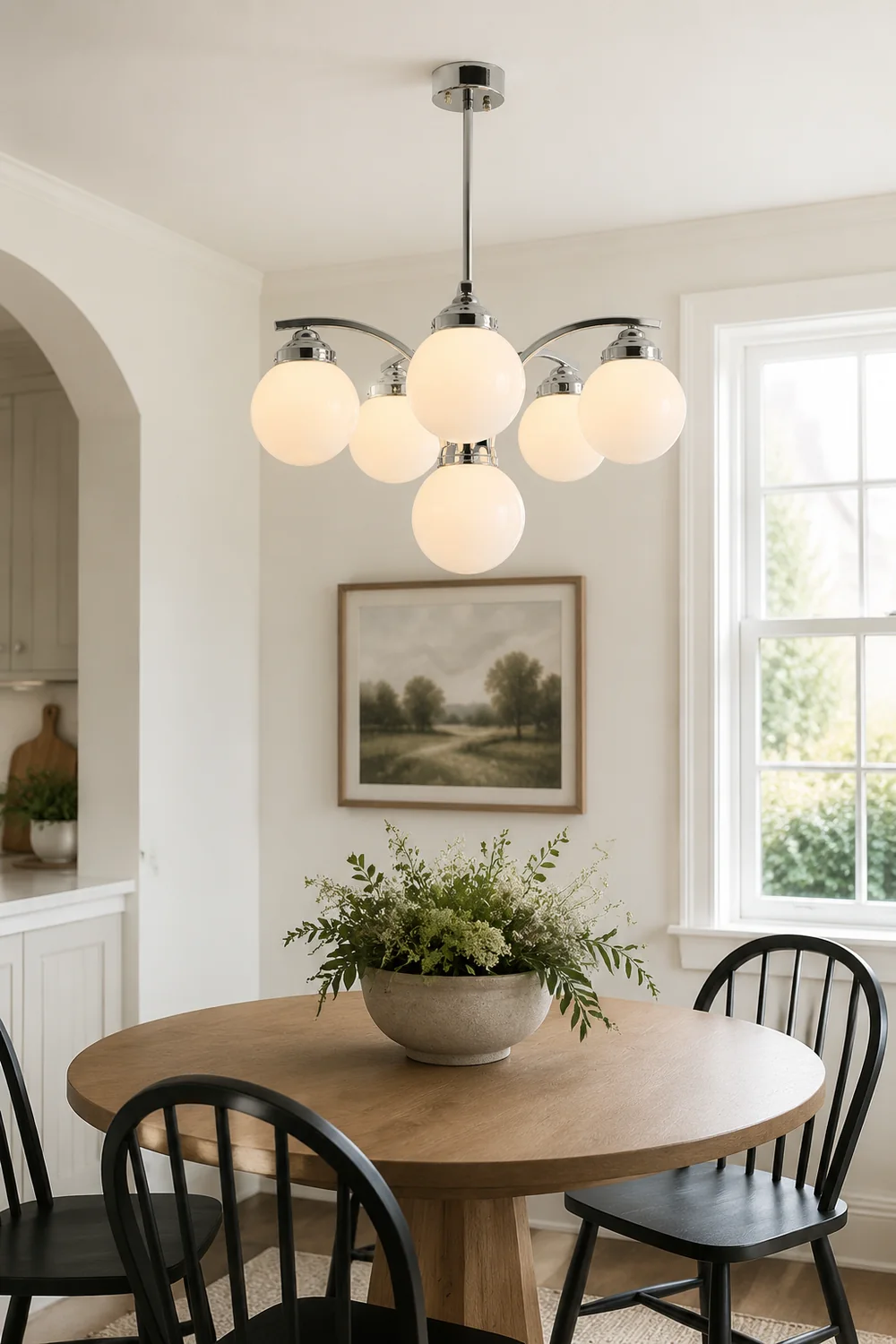 Retro Salamanca Round Glass Chandelier Lights - Lumpaz