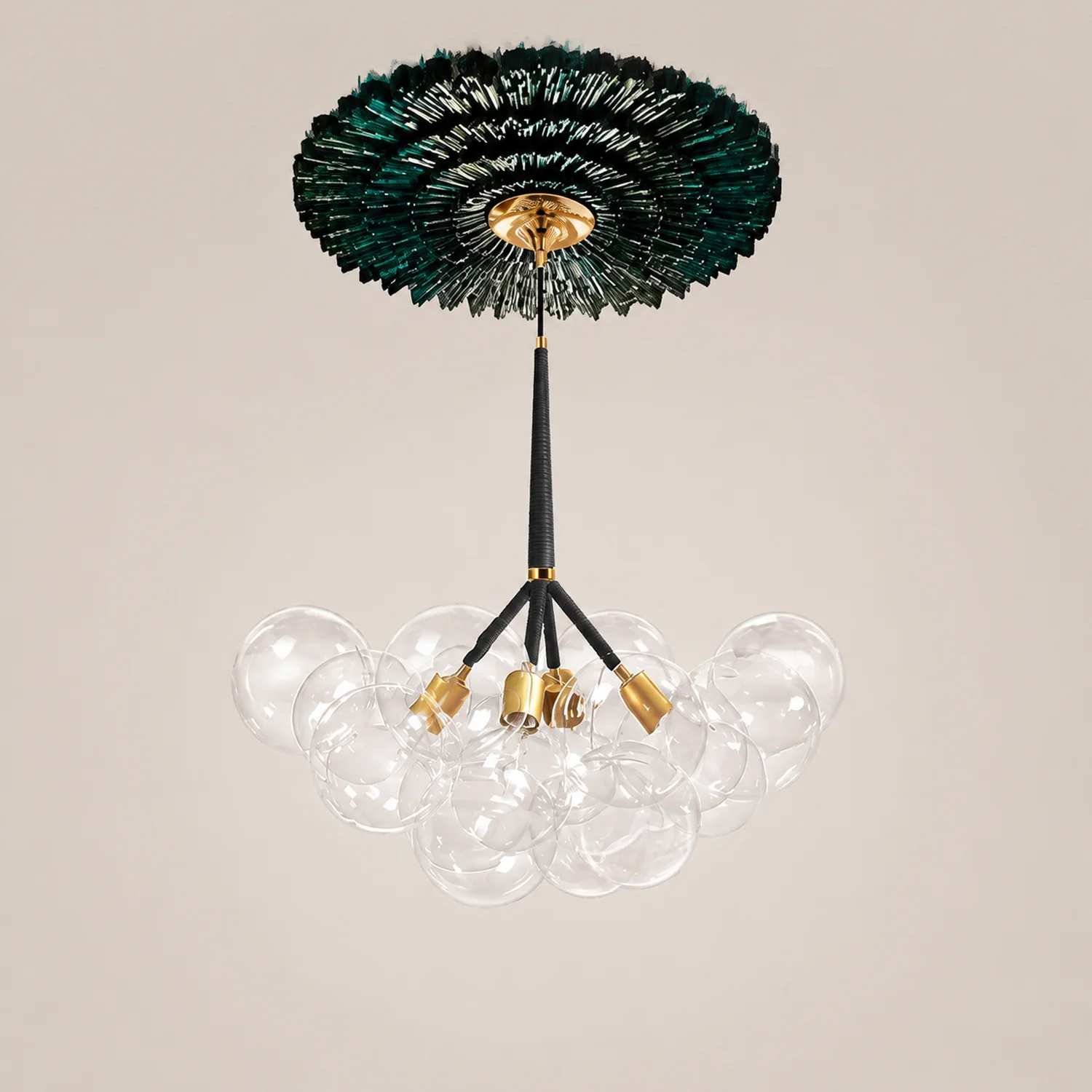 Large Glass Bubble Chandelier for Living Room - Lumpaz