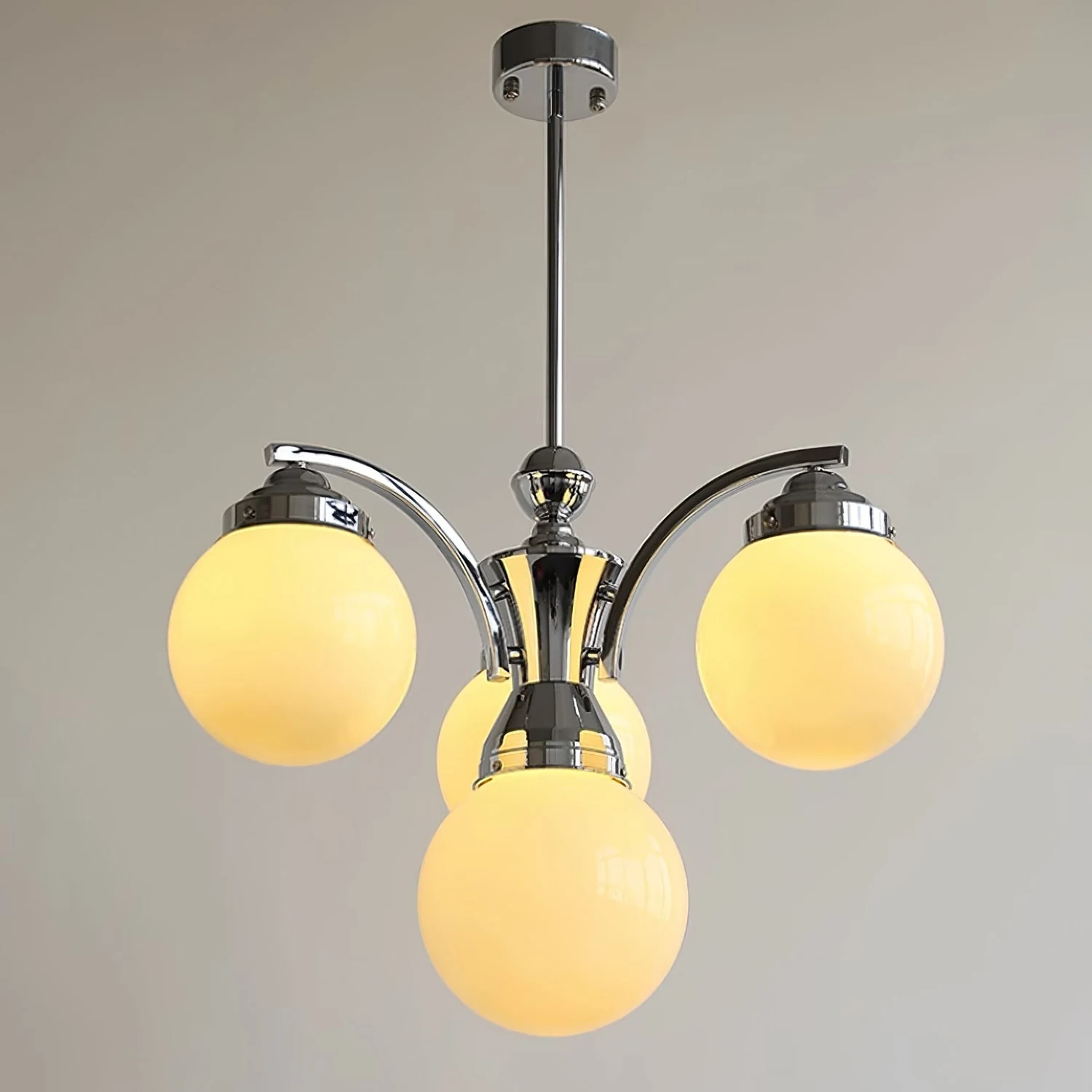Retro Salamanca Round Glass Chandelier Lights - Lumpaz