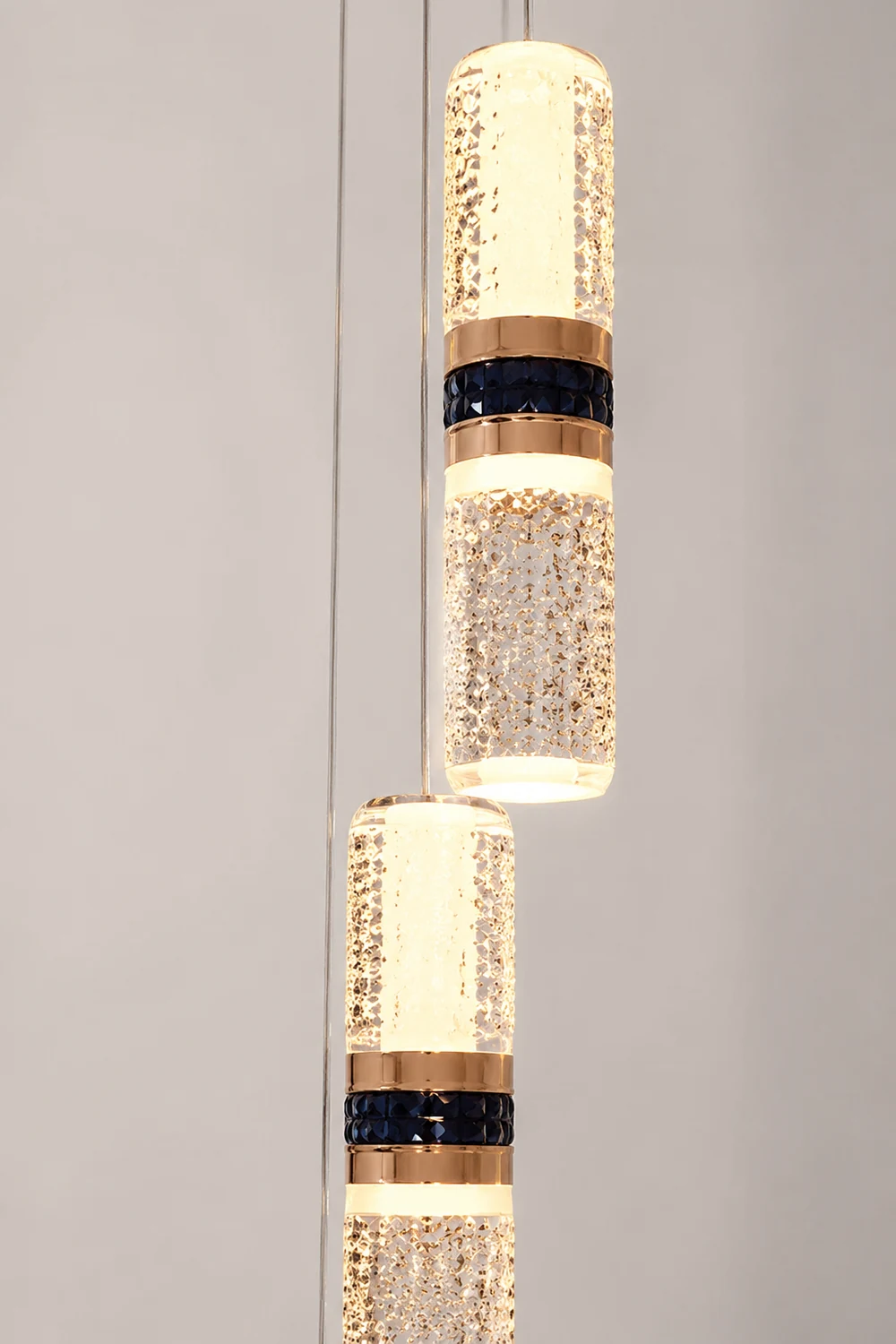 Luxury Crystal Staircase Long Chandelier - Lumpaz