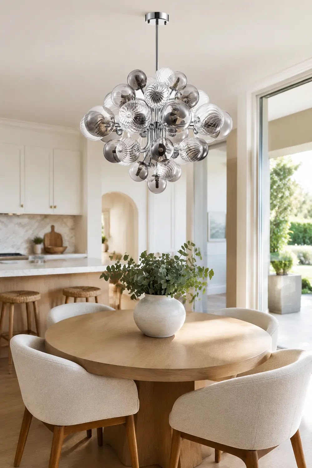 Contemporary Designer Cluster Bubble Glass Chandelier - Lumpaz