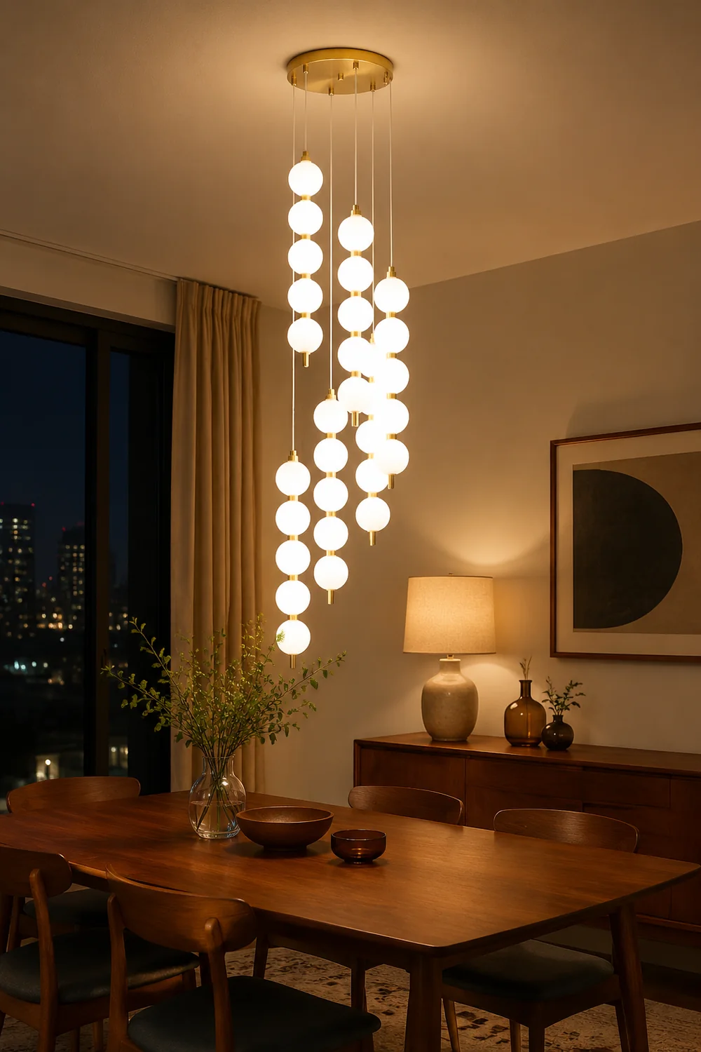 Contemporary LED White Ball Pendant Light - Lumpaz