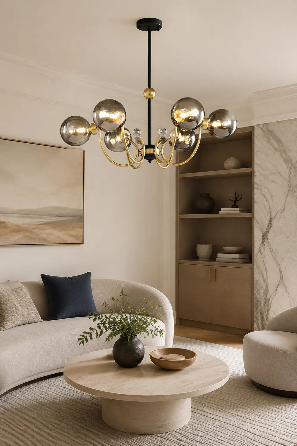 Black Adjustable Sputnik Chandeliers - Lumpaz