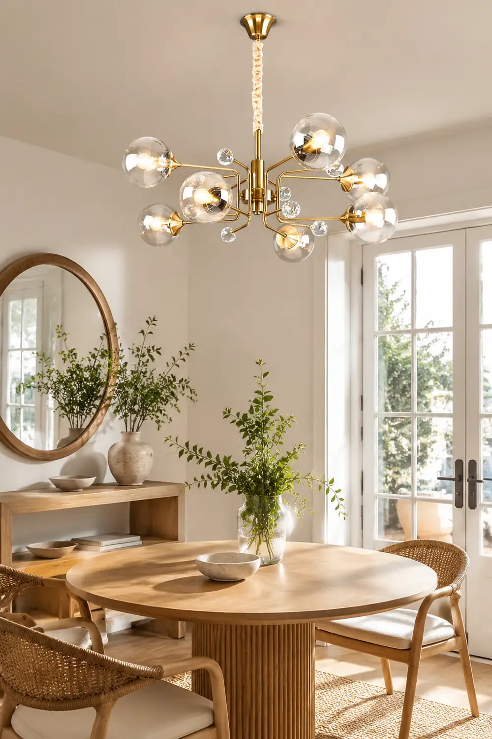 Gold Glass Modern LED chandelier - Lumpaz