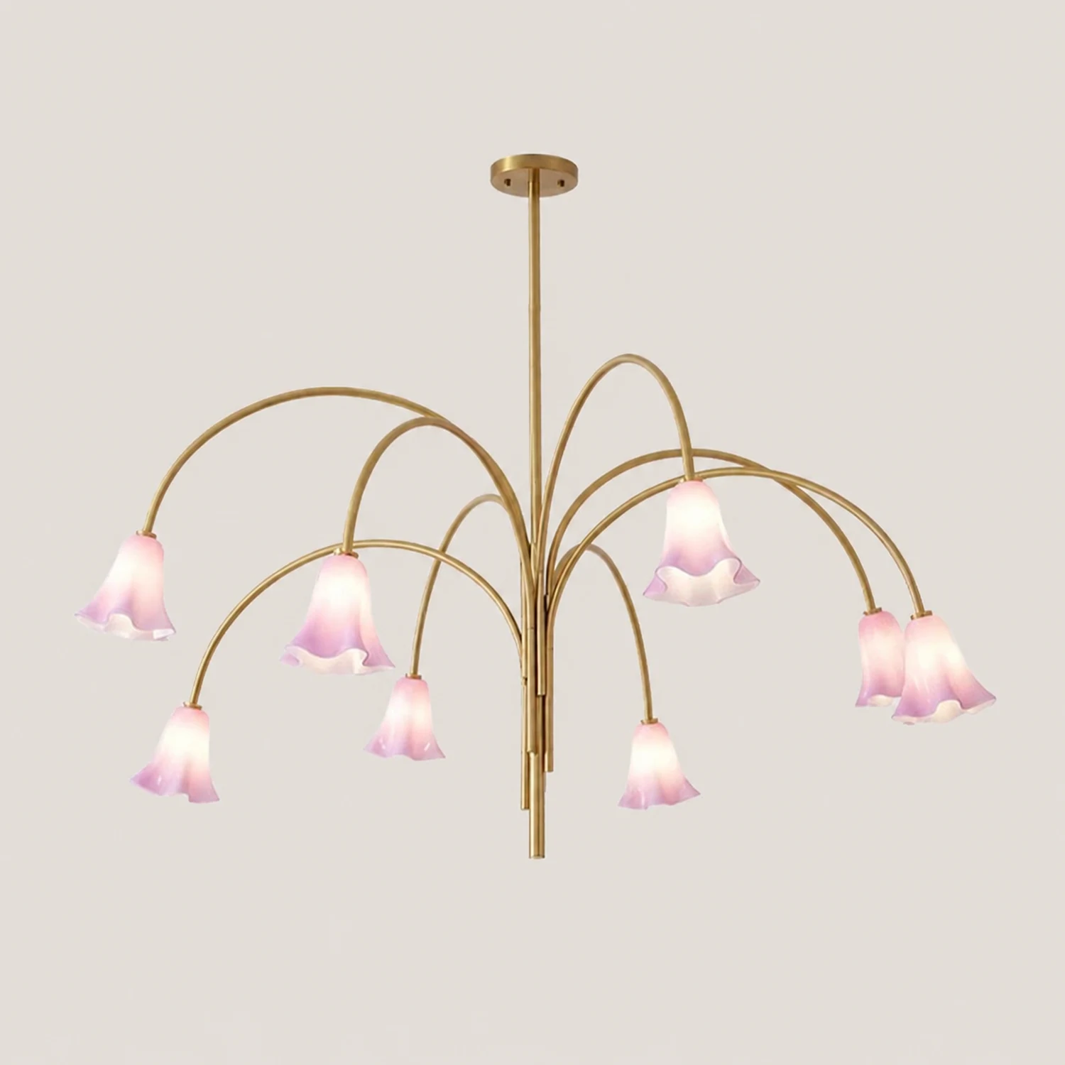 French Vintage Glass Flower Bedroom Chandelier Bauhaus Chandeliers - Lumpaz