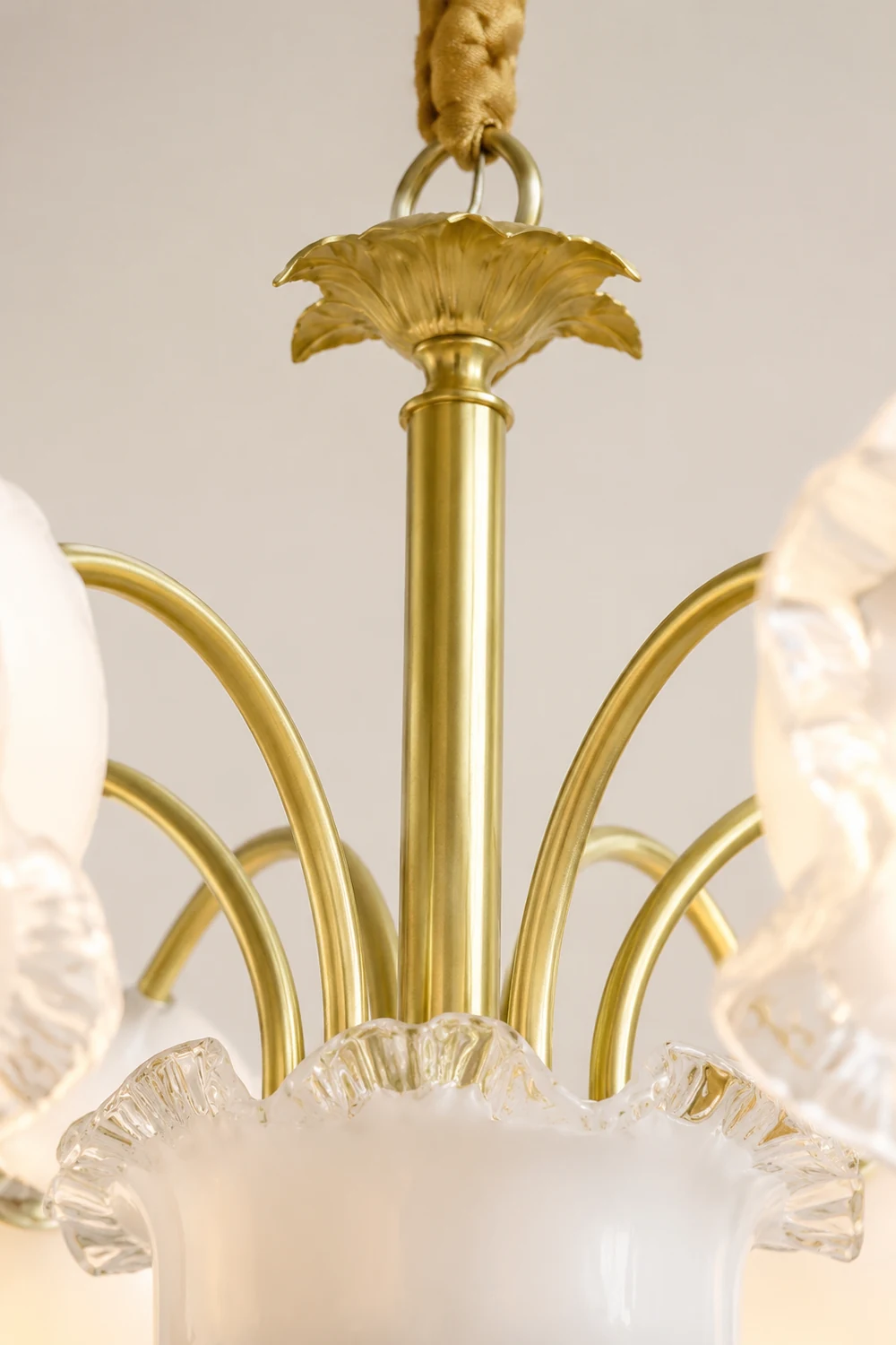 Large Flower Shape Copper Ceiling Chandelier - Lumpaz