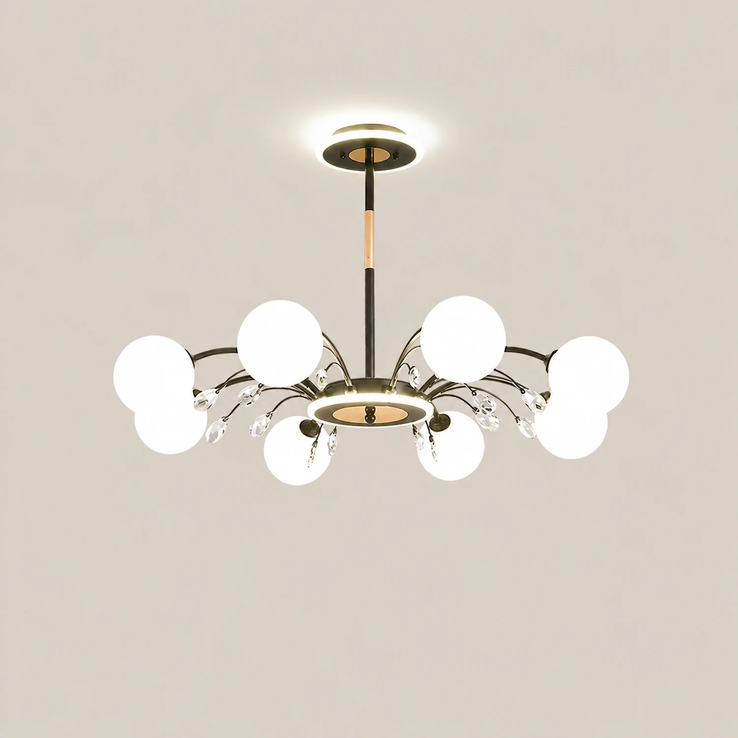 Luxurious Gold Glass Raindrop Chandeliers - Lumpaz
