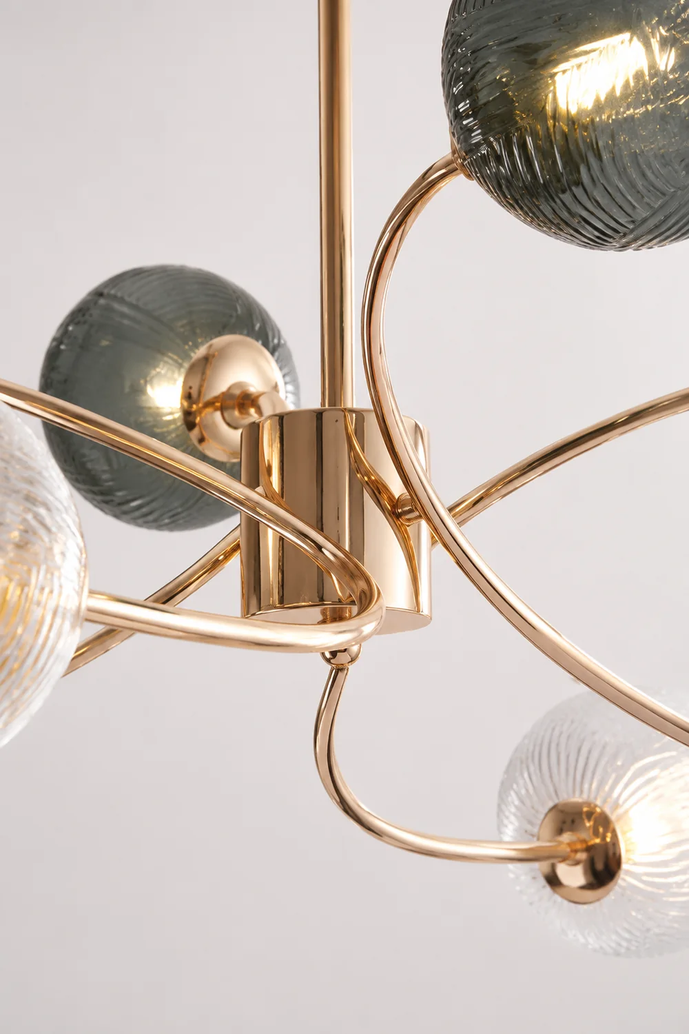 Modern Iron Glass Gold LED Pendant Farmhouse Ceiling Light - Lumpaz