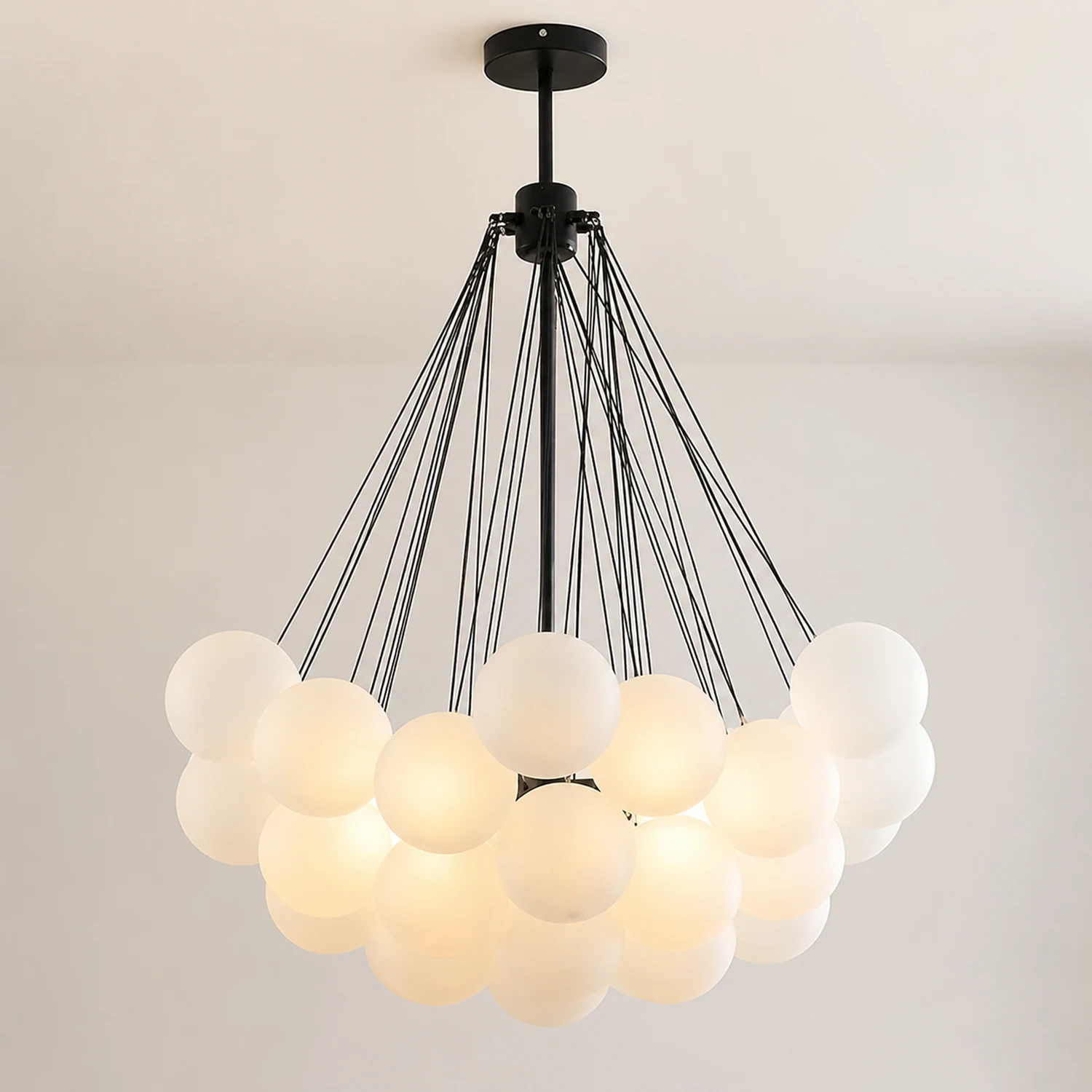 Bubble Chandelier Nordic Frosted Glass Ball Chandelier for Dining Room - Lumpaz