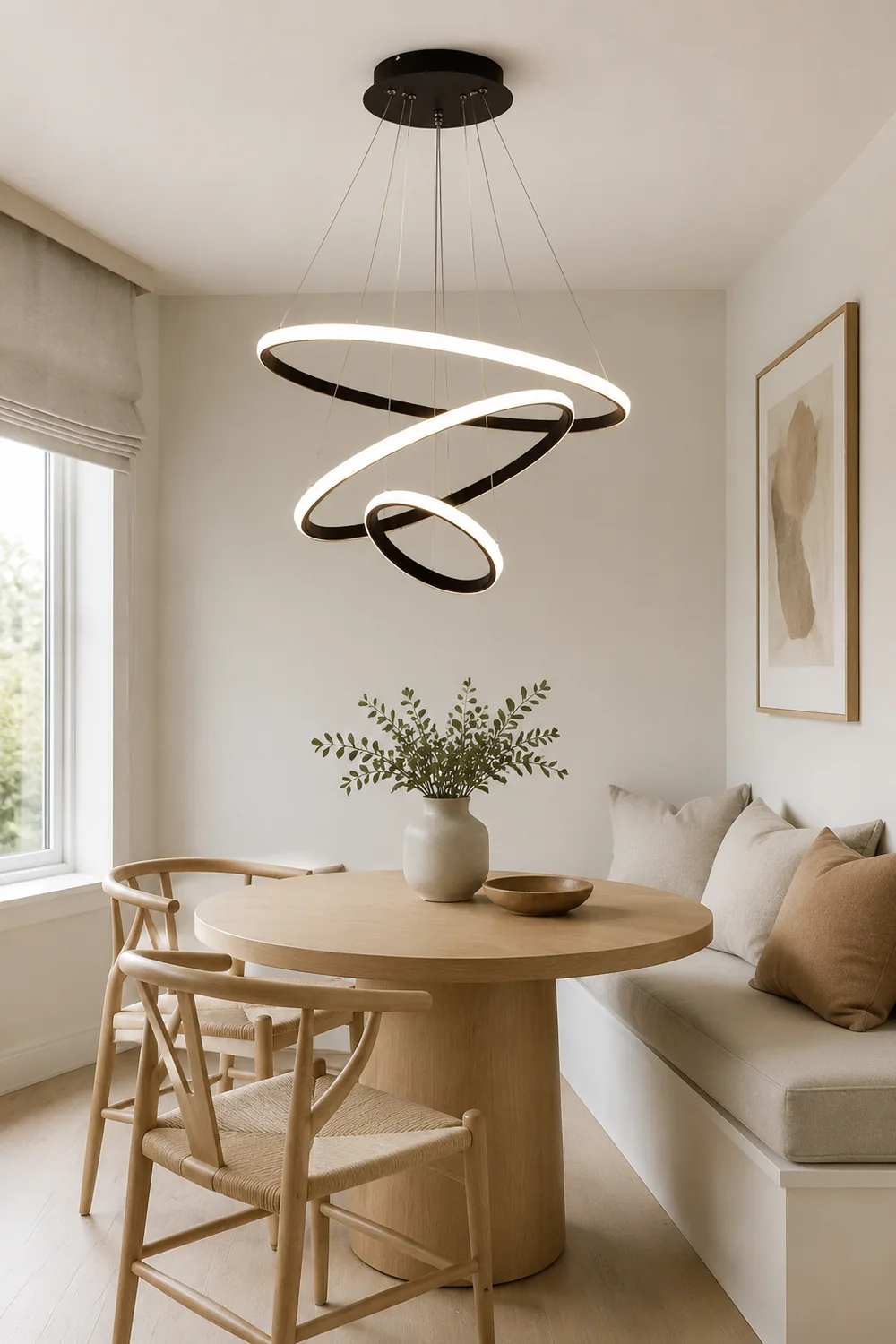 LED Ring Pendant Light Suspended Hanging Ring Chandelier - Lumpaz